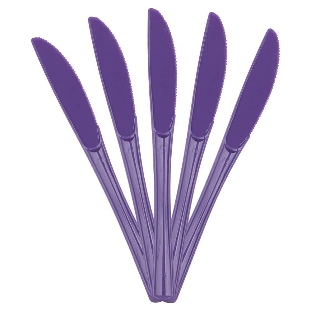 JAM Paper Premium Utensils Plastic Knives Party Pack, 48ct.