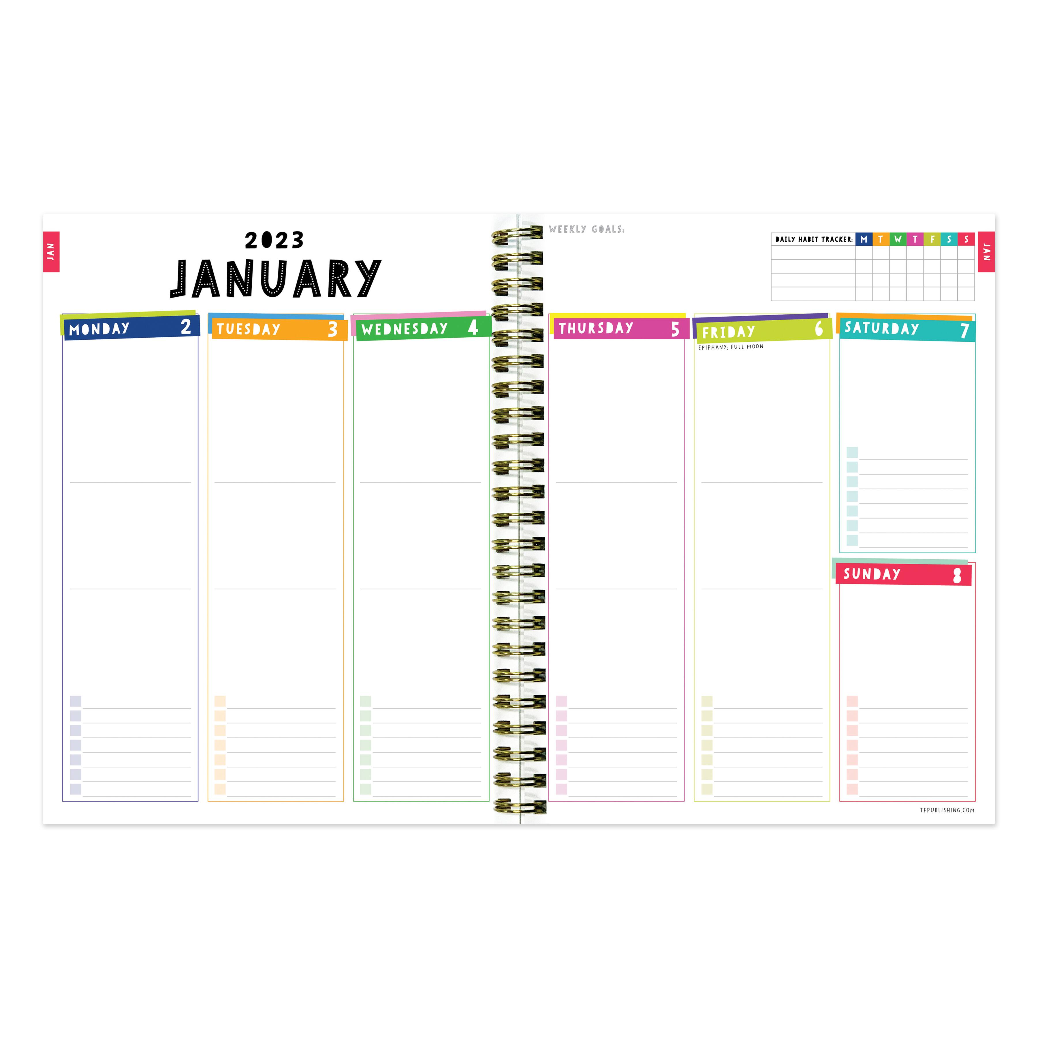 TF Publishing Medium 2023 Vibes Of &#x27;23 Daily Weekly Monthly Planner