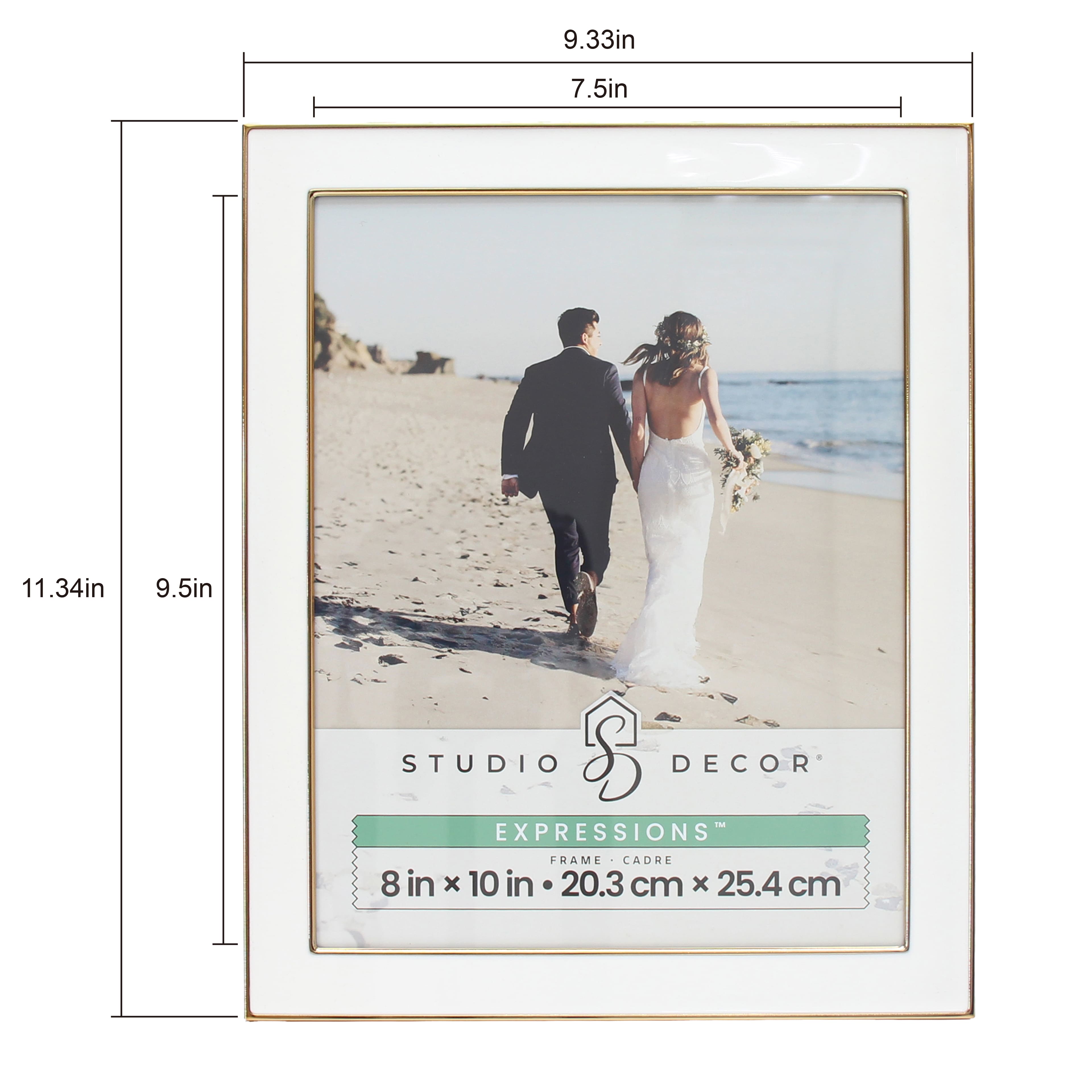 Expressions&#x2122; White with Gold Outline Wall Frame by Studio D&#xE9;cor&#xAE;