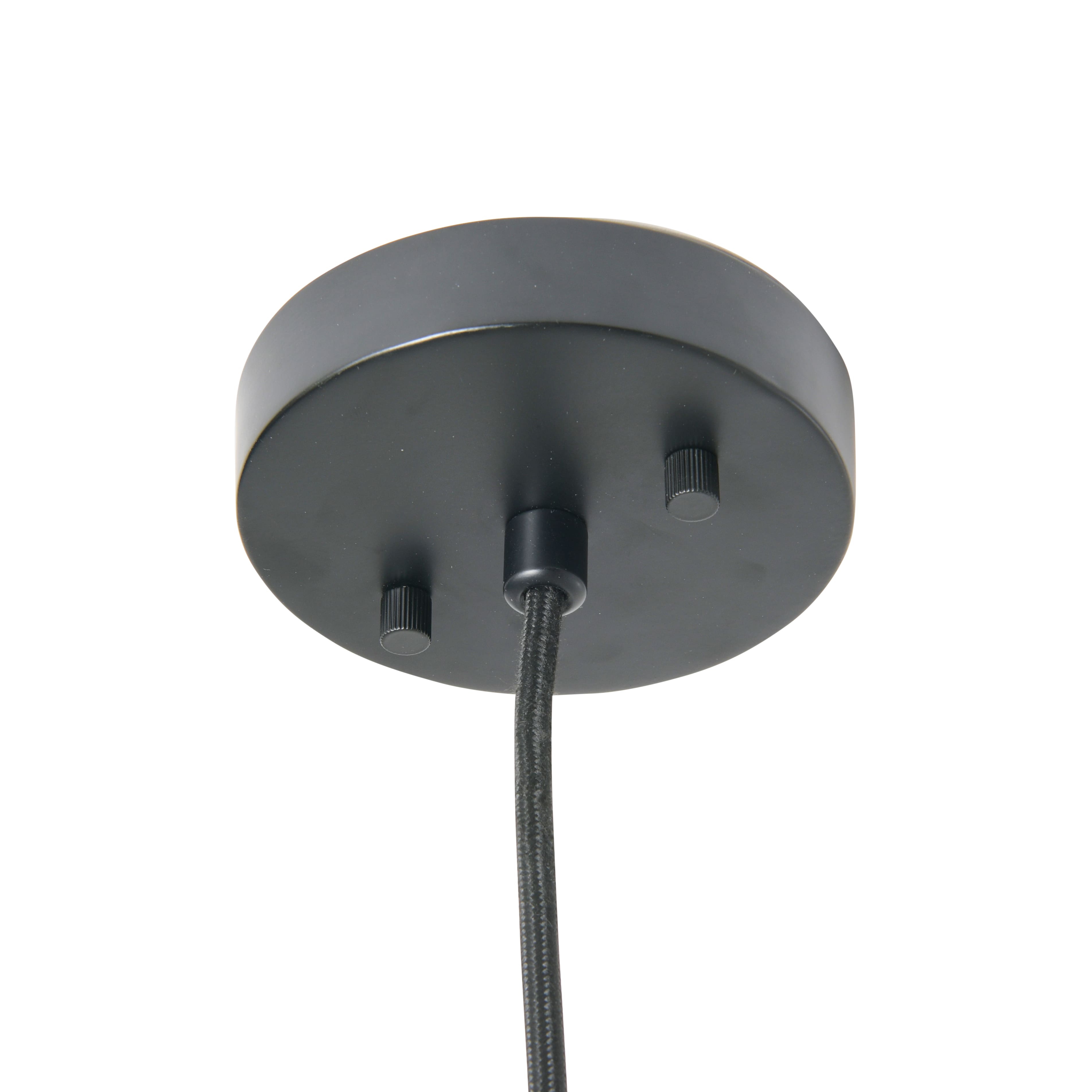 Hello Honey® 19.5" Charcoal Gray Woven Pendant Lamp