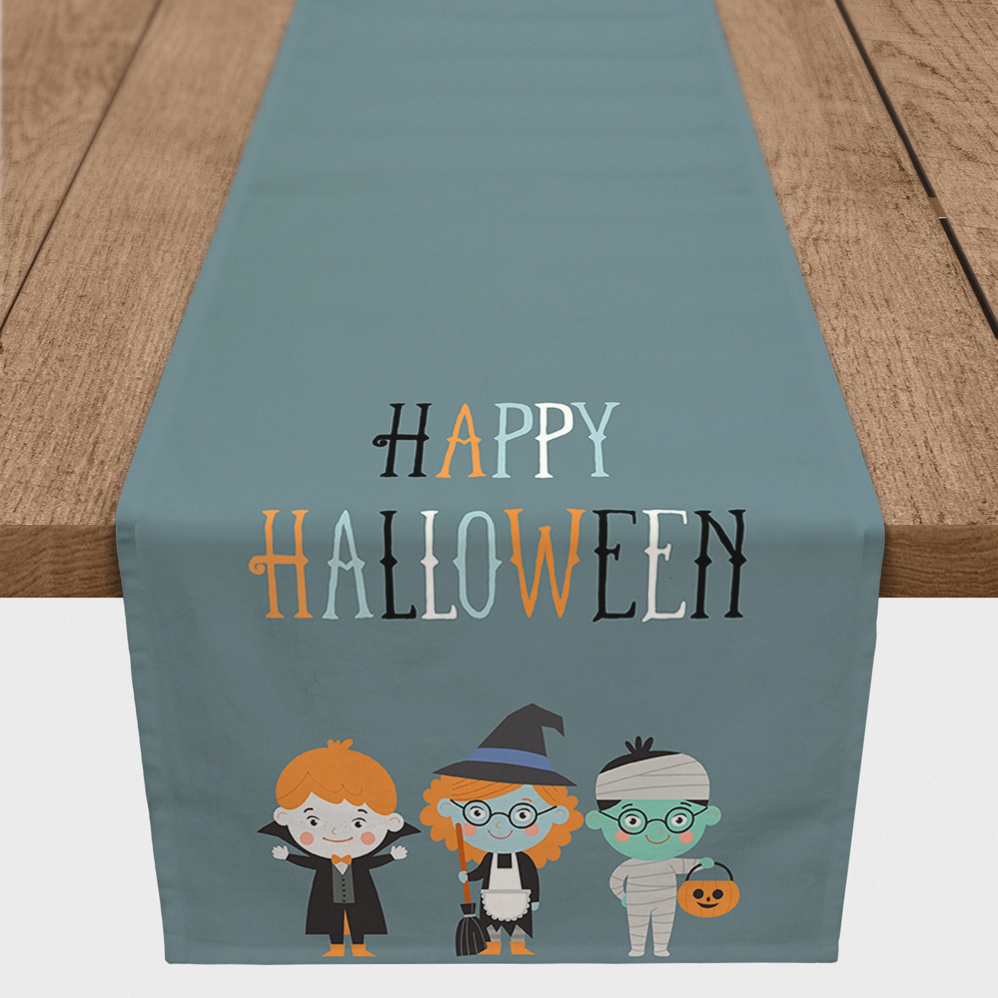 72&#x22; Halloween Heroes Table Runner