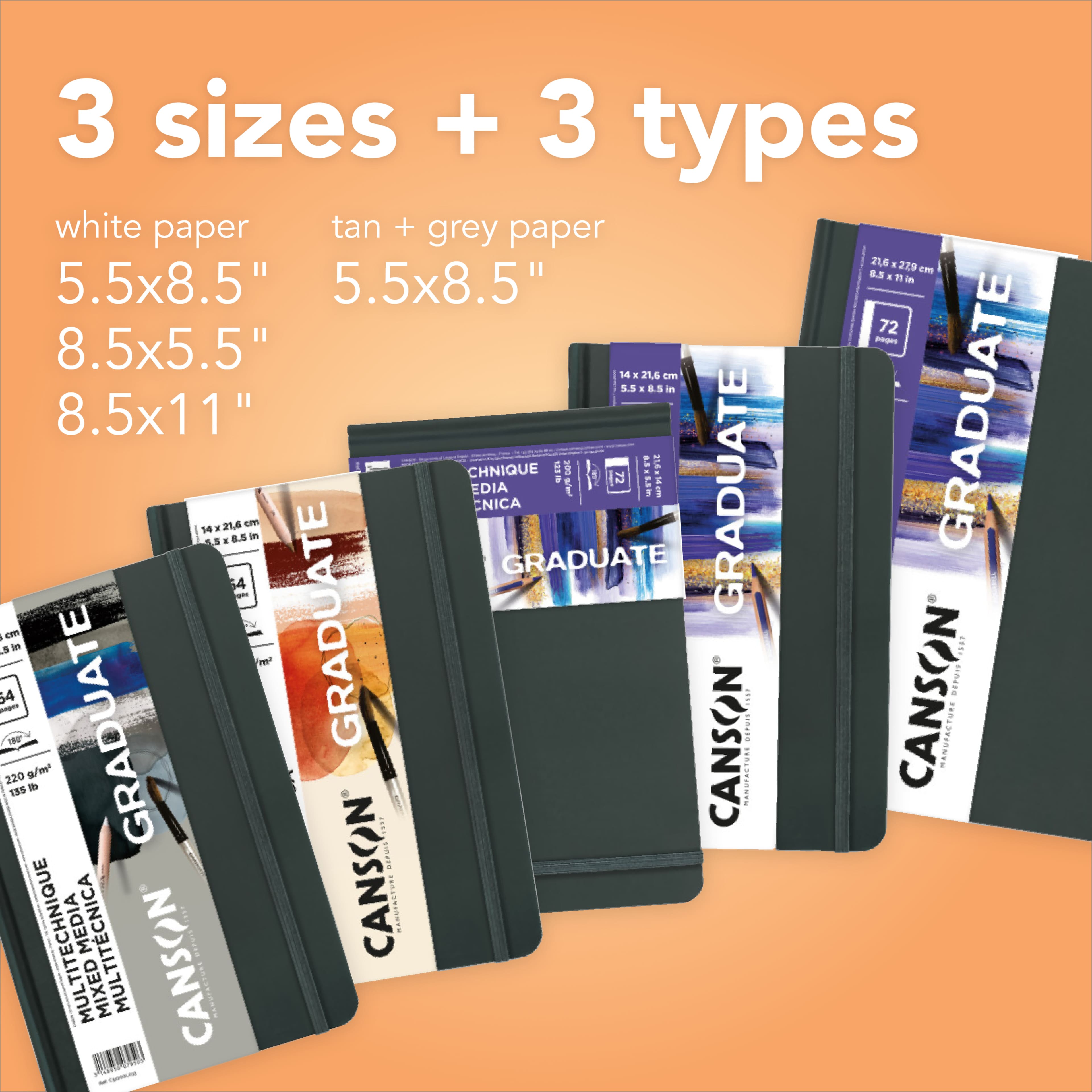 Canson® 8.5" x 11" Graduate Mixed Media Book