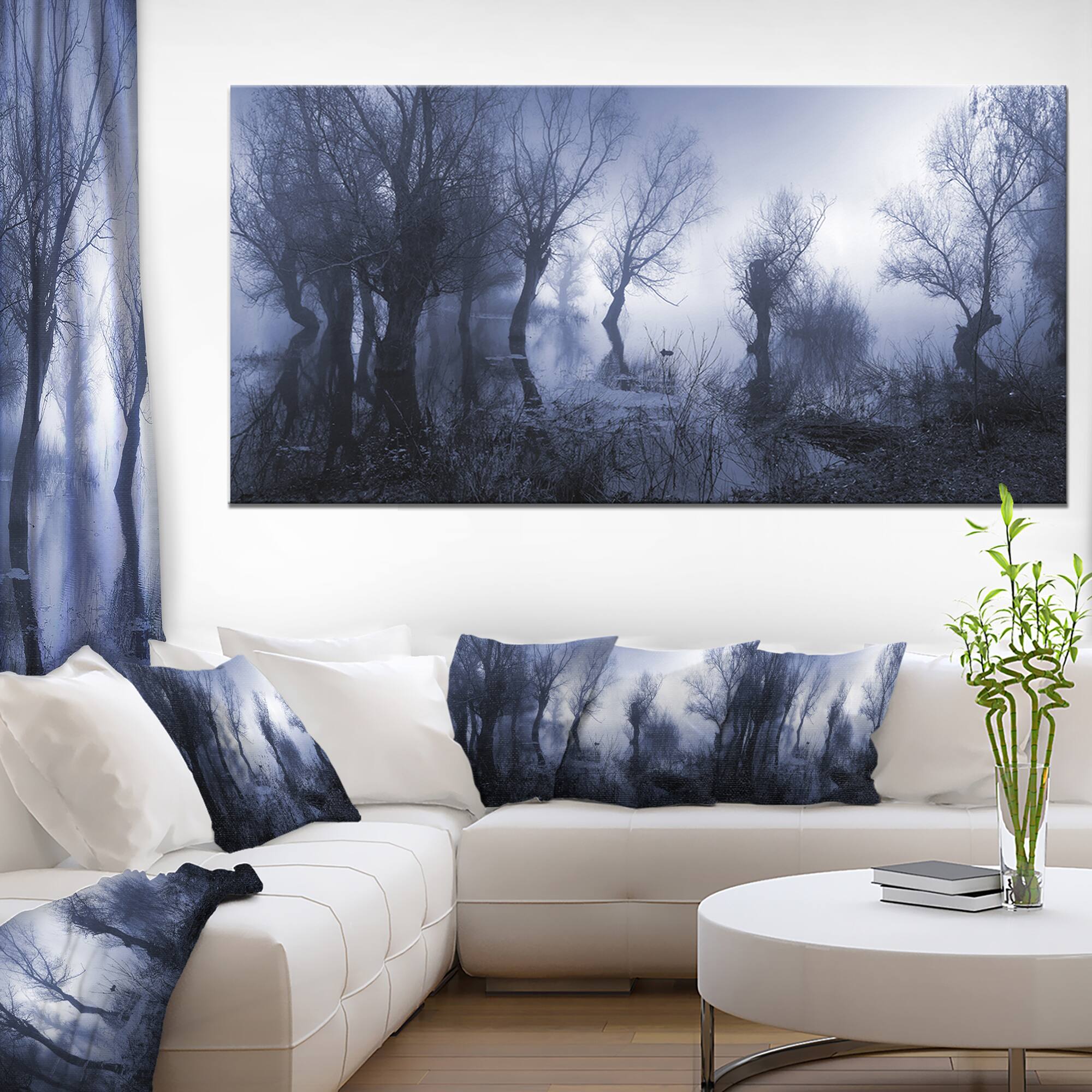Designart - Creepy Landscape in Sepia Tones - Landscape Canvas Art Print