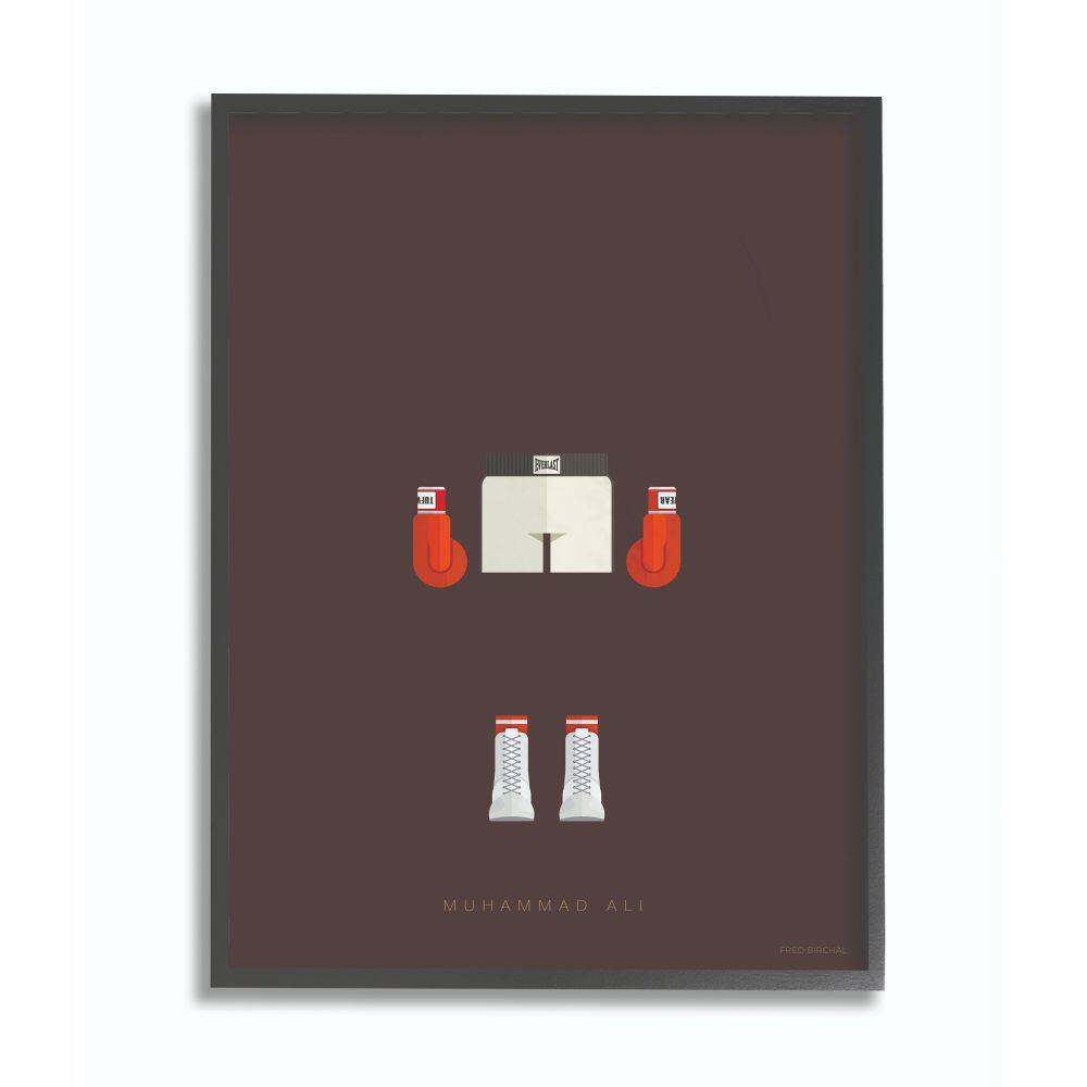 Stupell Industries Muhammad Ali Fashion Design Wall Accent with Black Frame