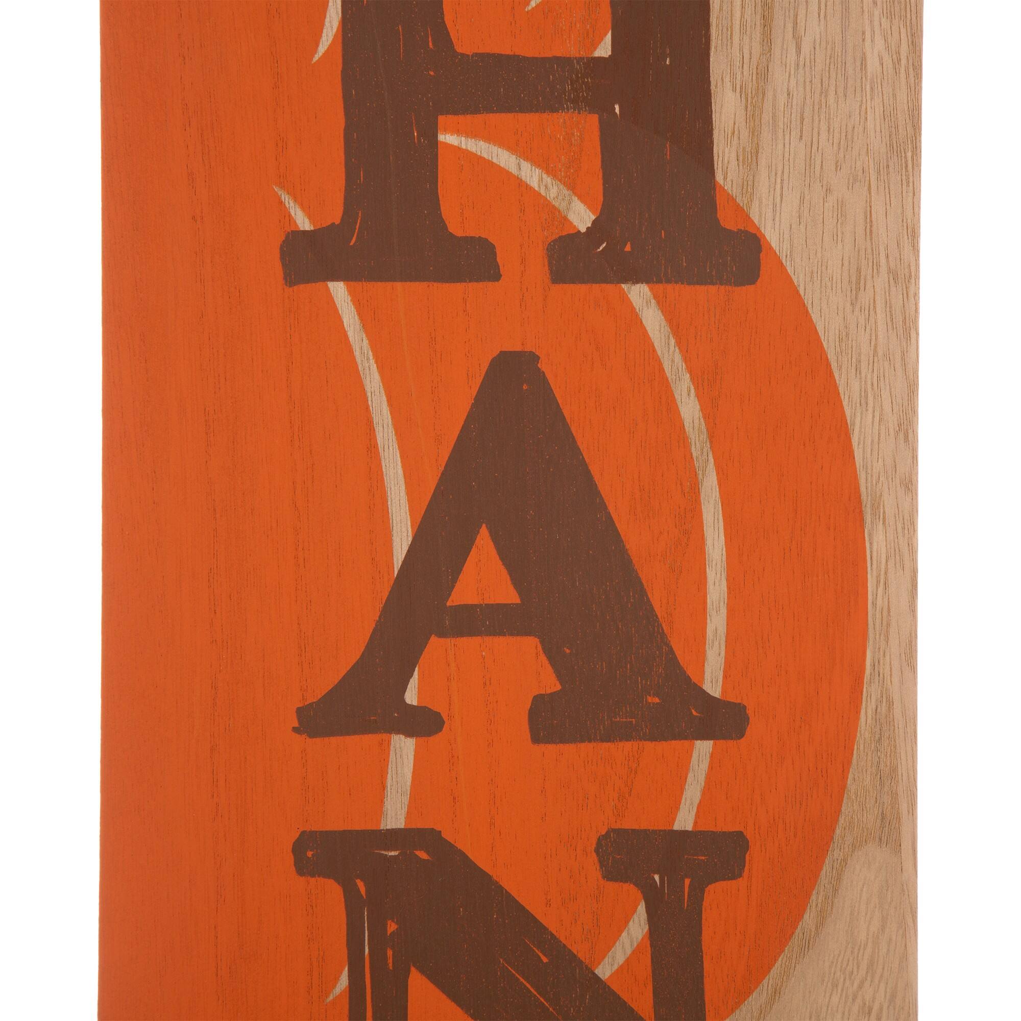 Glitzhome&#xAE; 3.5ft. Thanksgiving Wooden Pumpkin Porch Sign