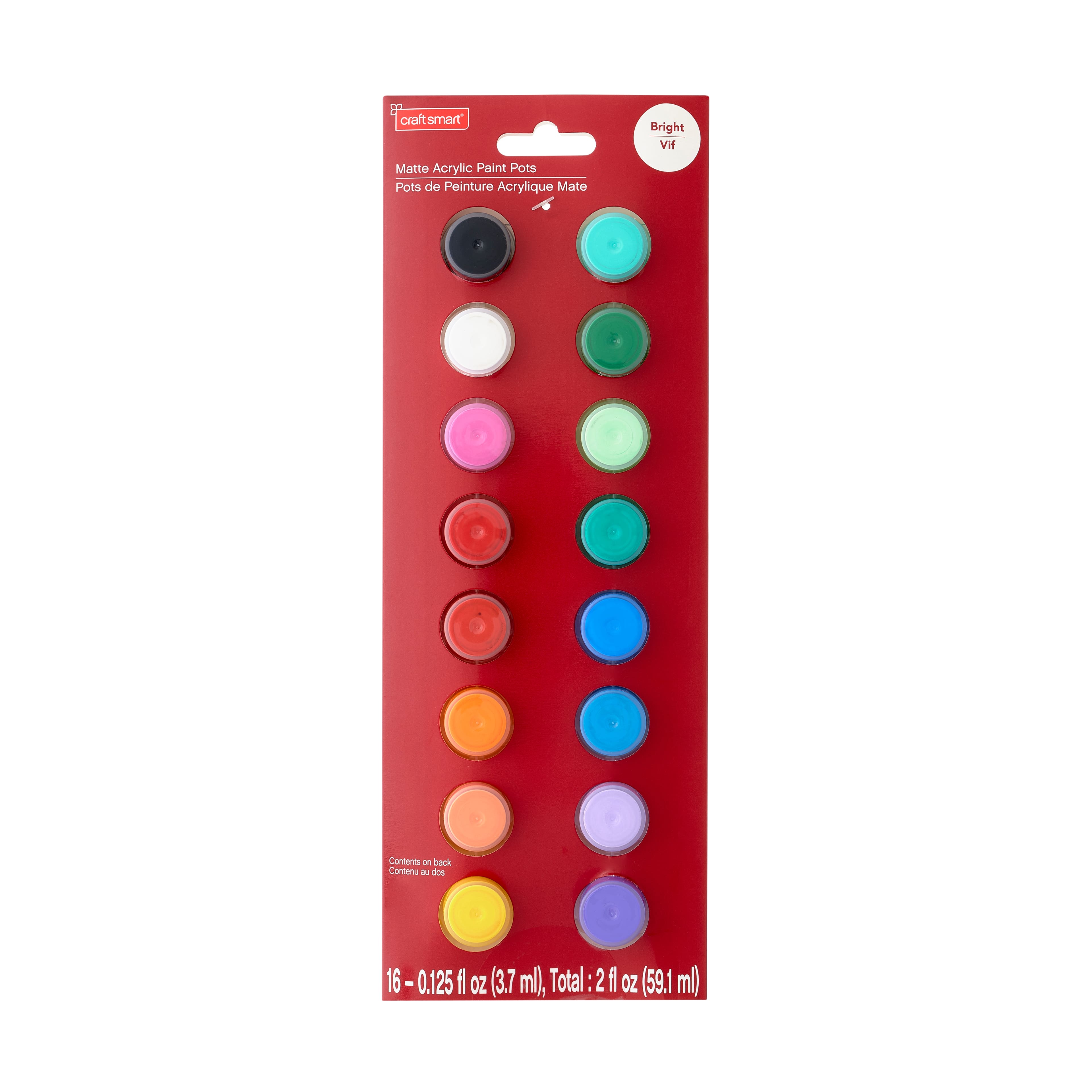 12 Pack: Bright Acrylic Paint Pot Set by Craft Smart®