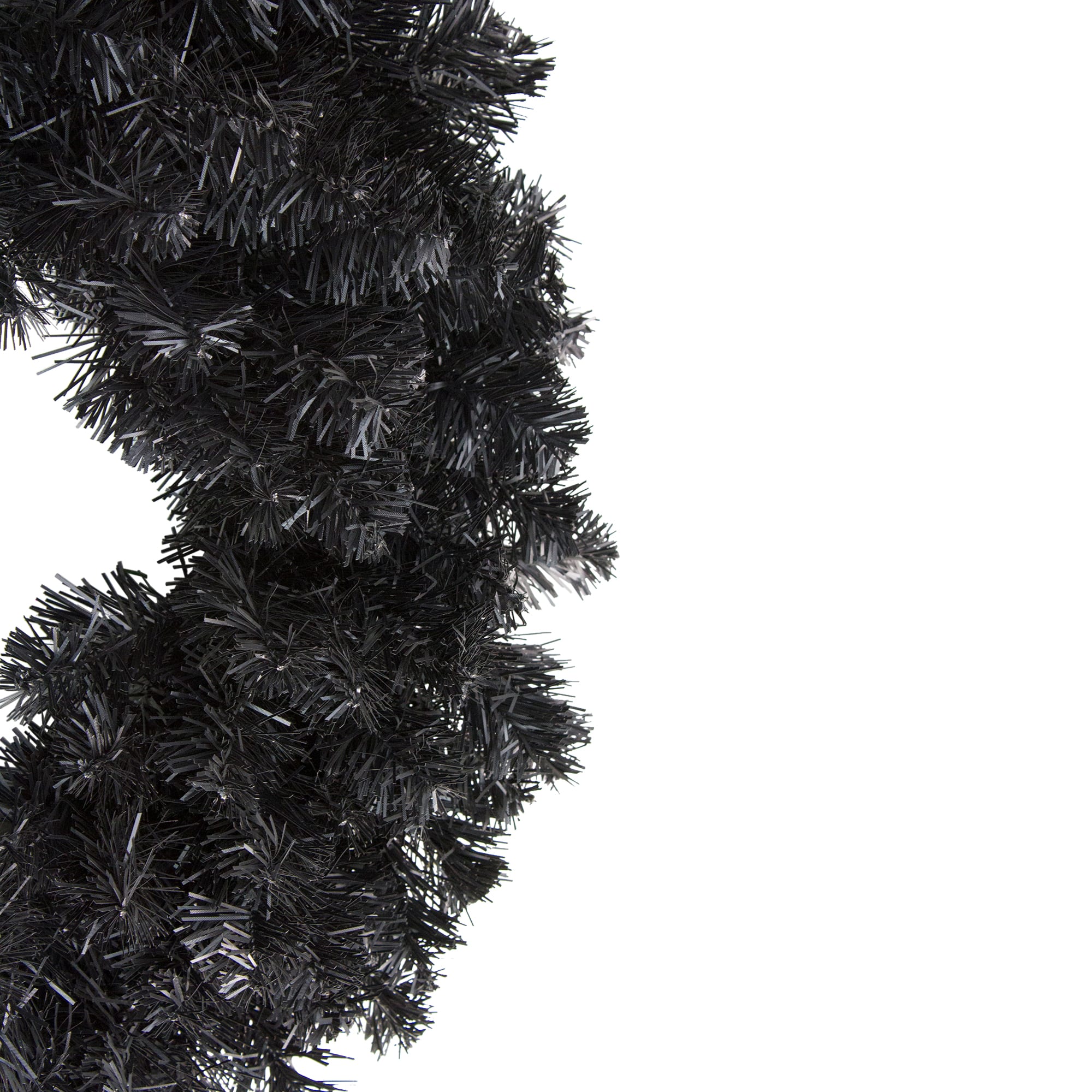 24" Black Unlit Colorado Spruce Artificial Halloween Wreath