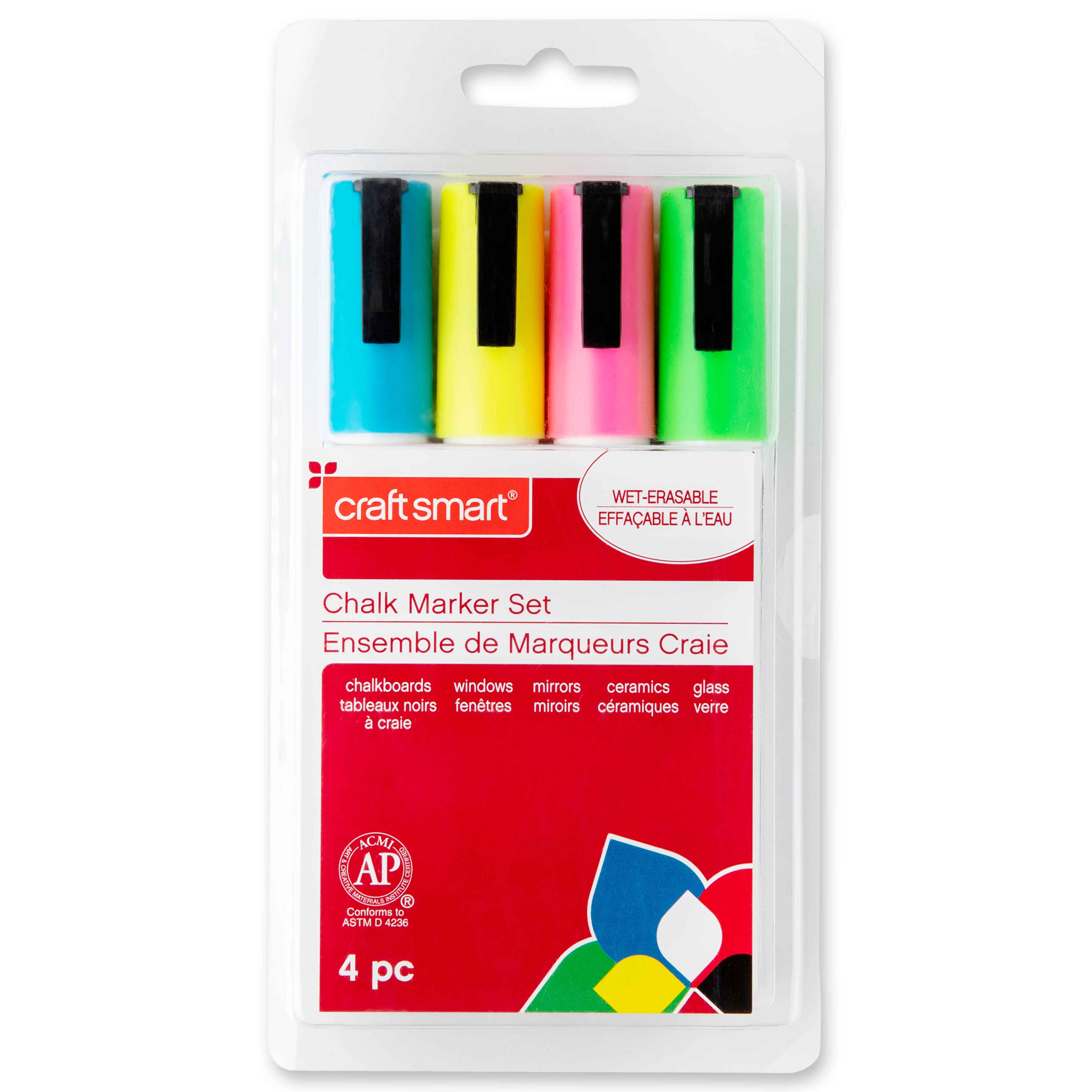 9 Packs: 4 ct. (36 total) Fluorescent Chalk Marker Set by Craft Smart&#xAE;