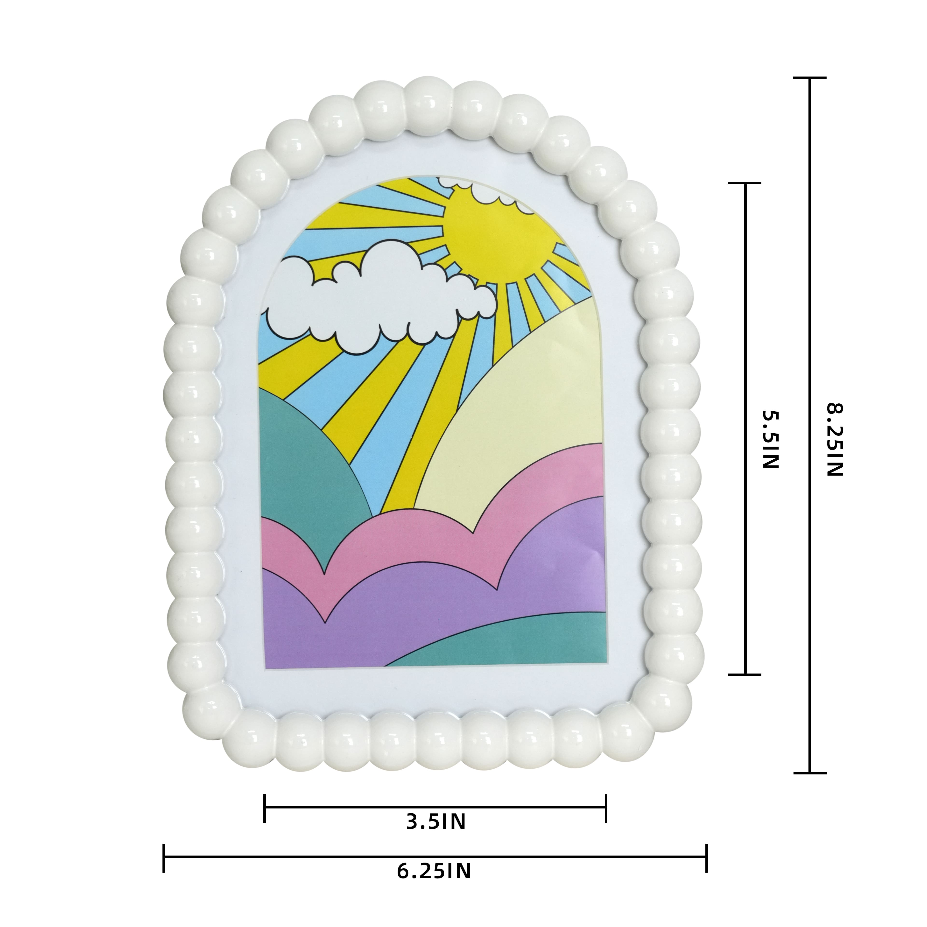 5&#x22; x 7&#x22; Beaded Arch Retro Frame with Mat by Studio D&#xE9;cor&#xAE;