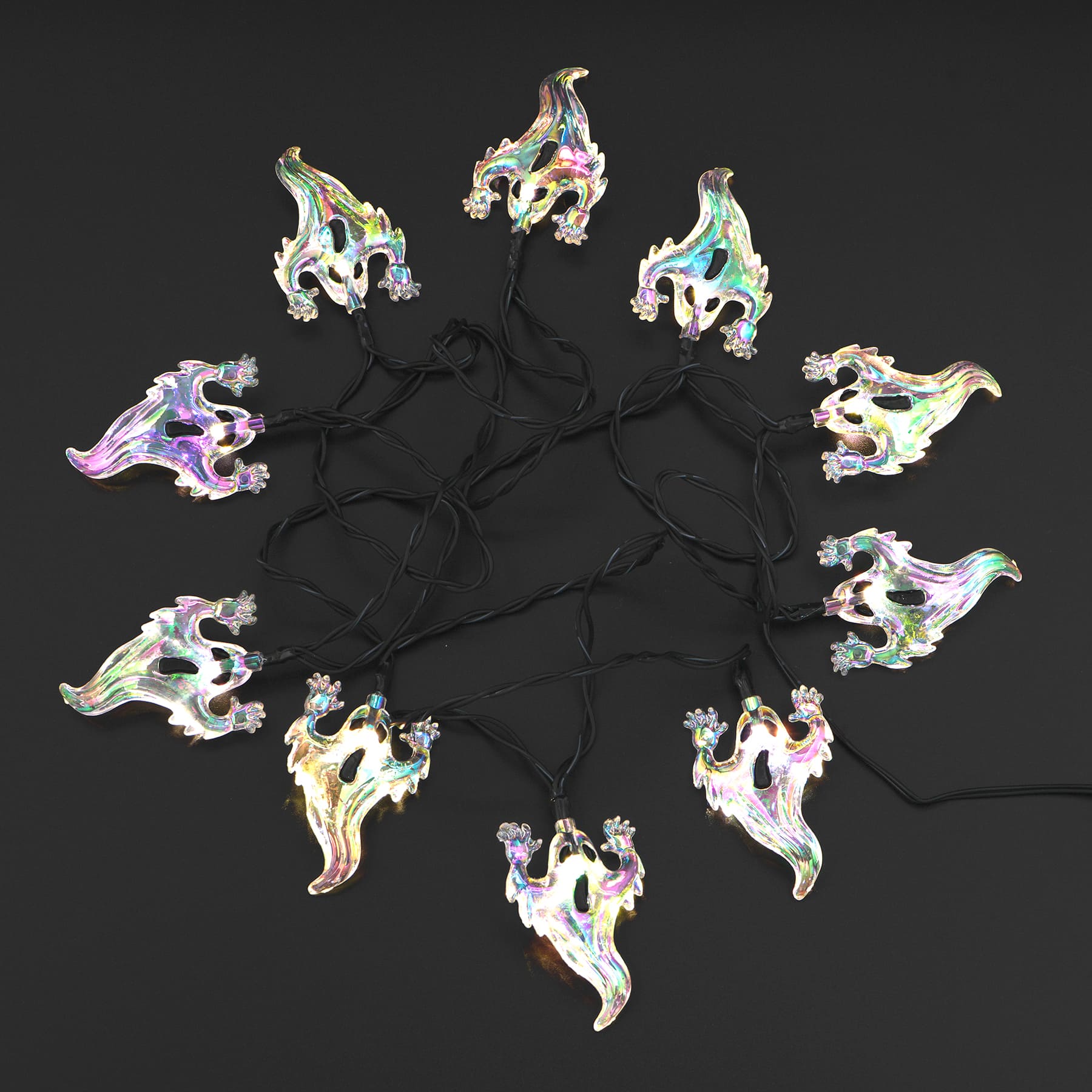 10ct. Warm White LED Iridescent Ghost Icon String Lights by Ashland®