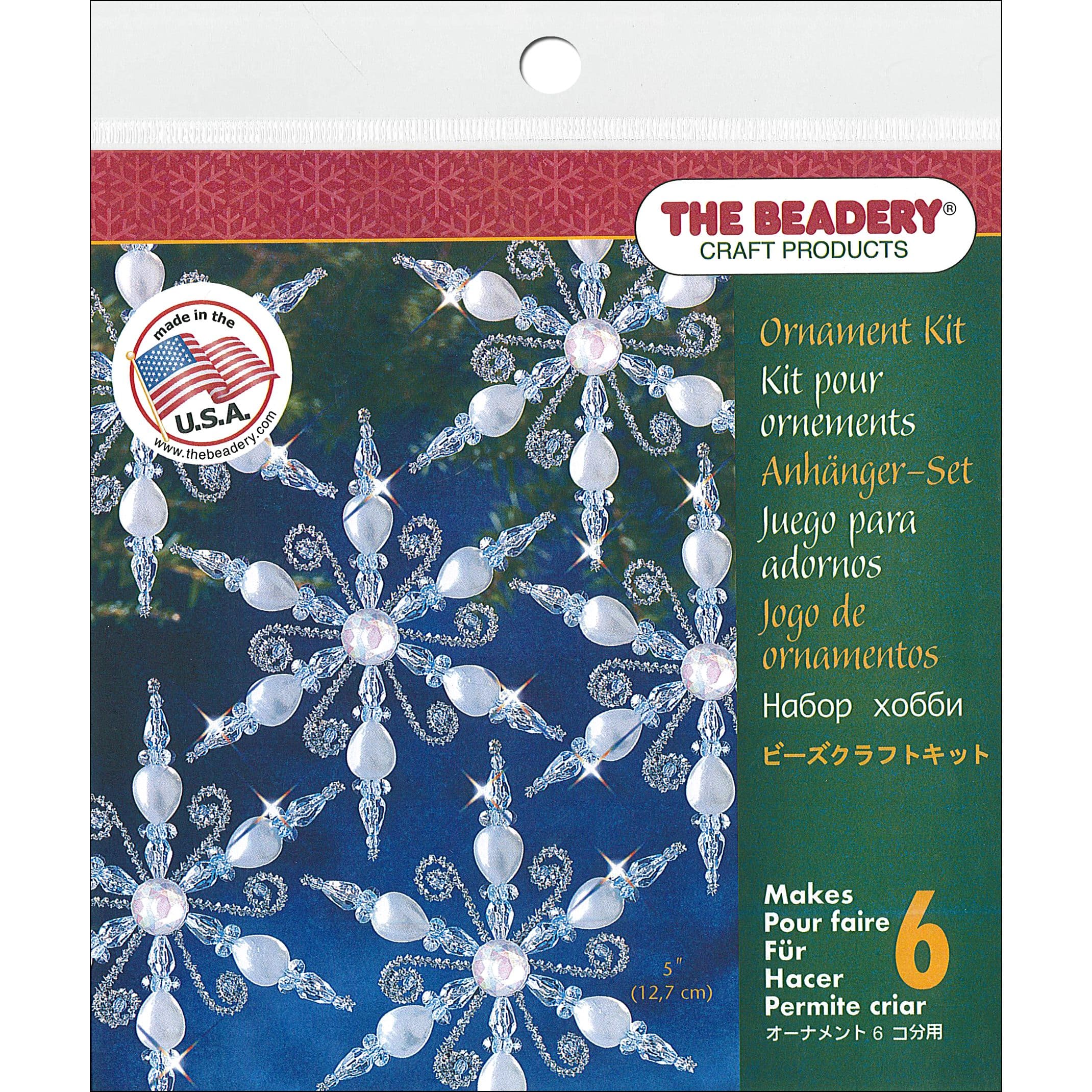 The Beadery® Light Sapphire Snowflake Ornament Kit Christmas Ornament