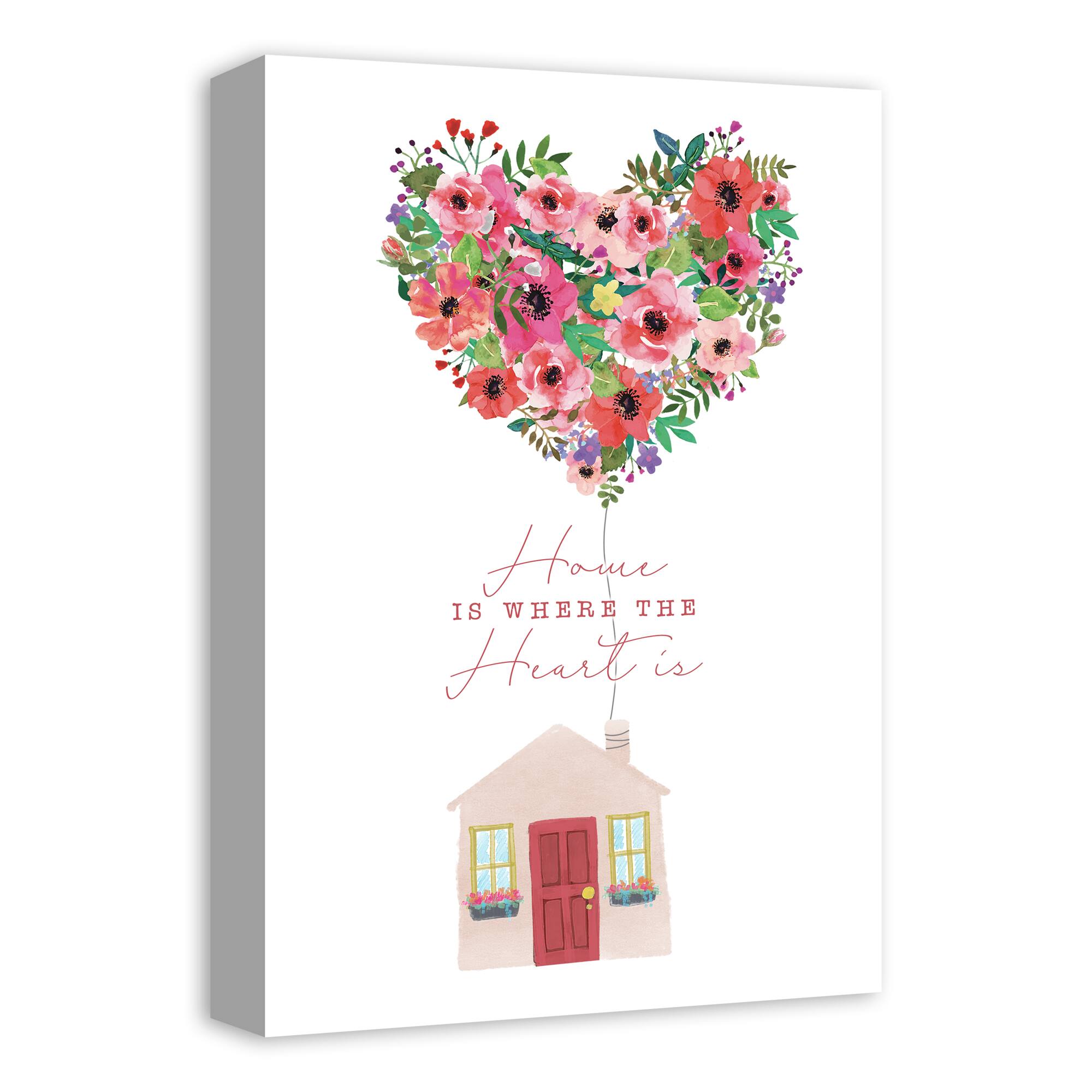Home Is Where The Heart Is Canvas Wall Art