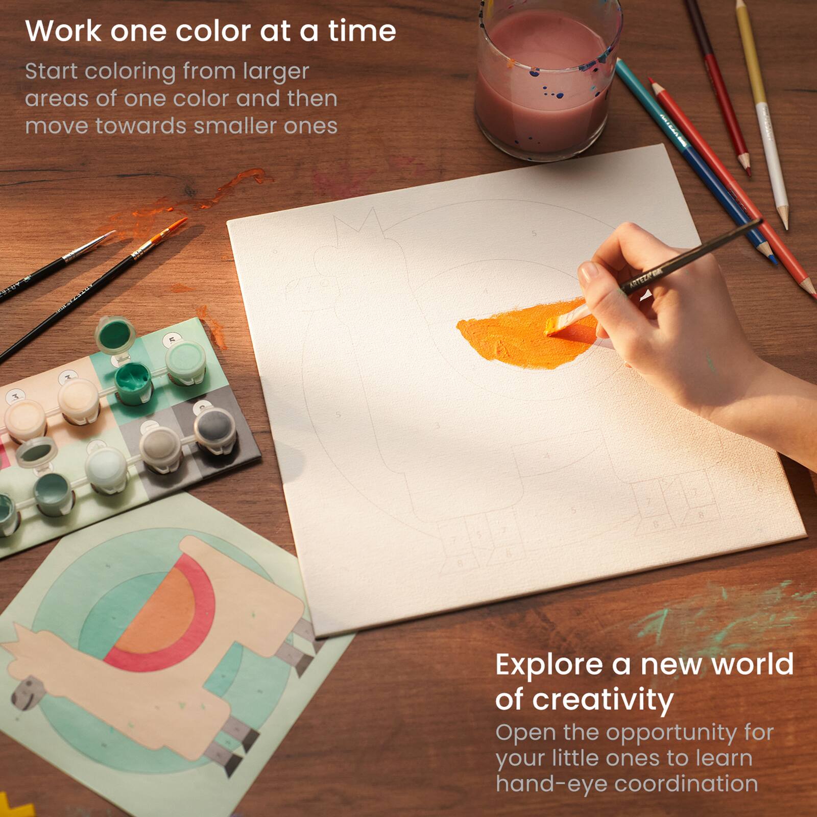 Arteza® Kids Land Animals Paint by Numbers Kit, 35 pcs