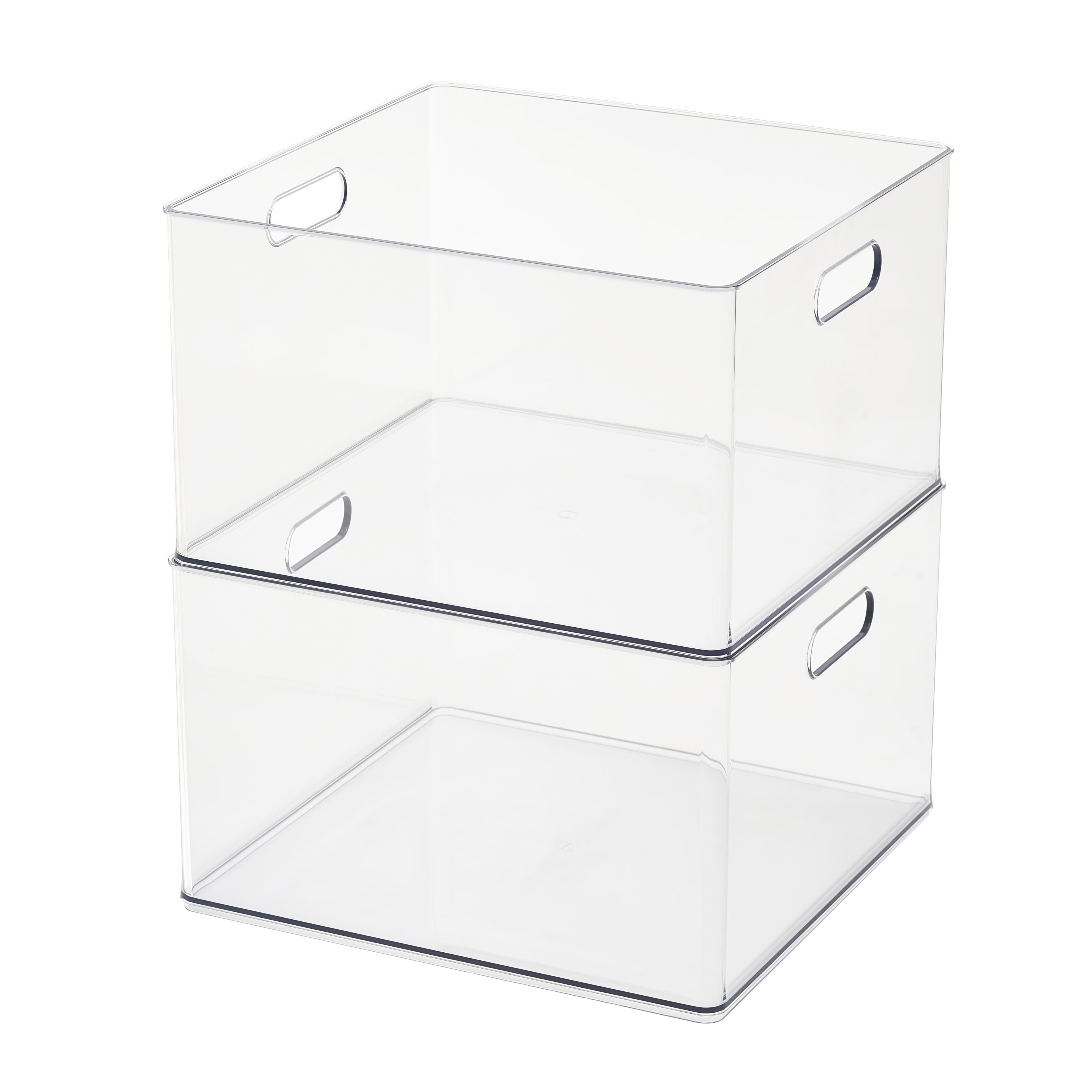 13&#x22; x 13&#x22; Clear Storage Bin with Handles by Simply Tidy&#x2122;