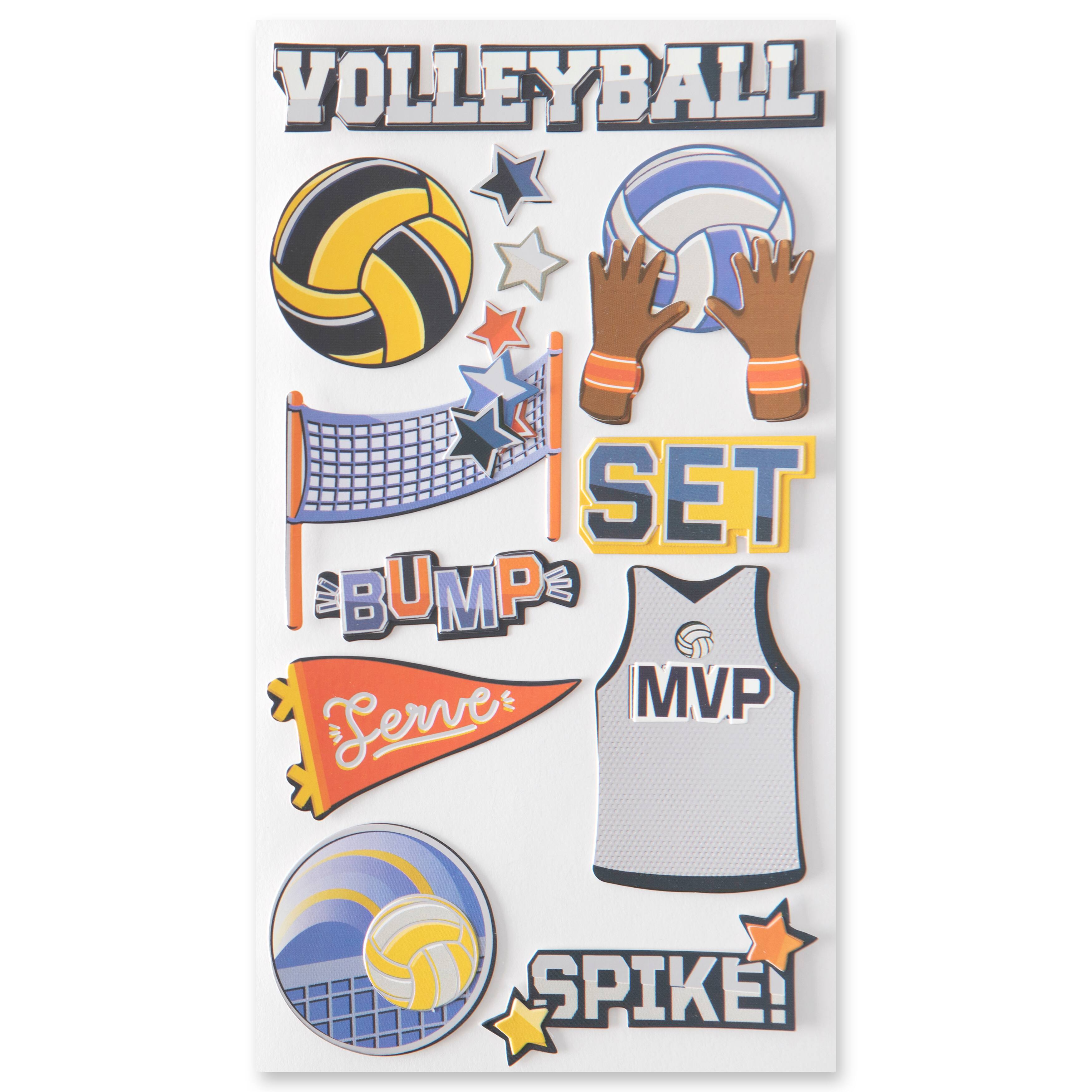 12 Pack: Volleyball Stickers by Recollections™