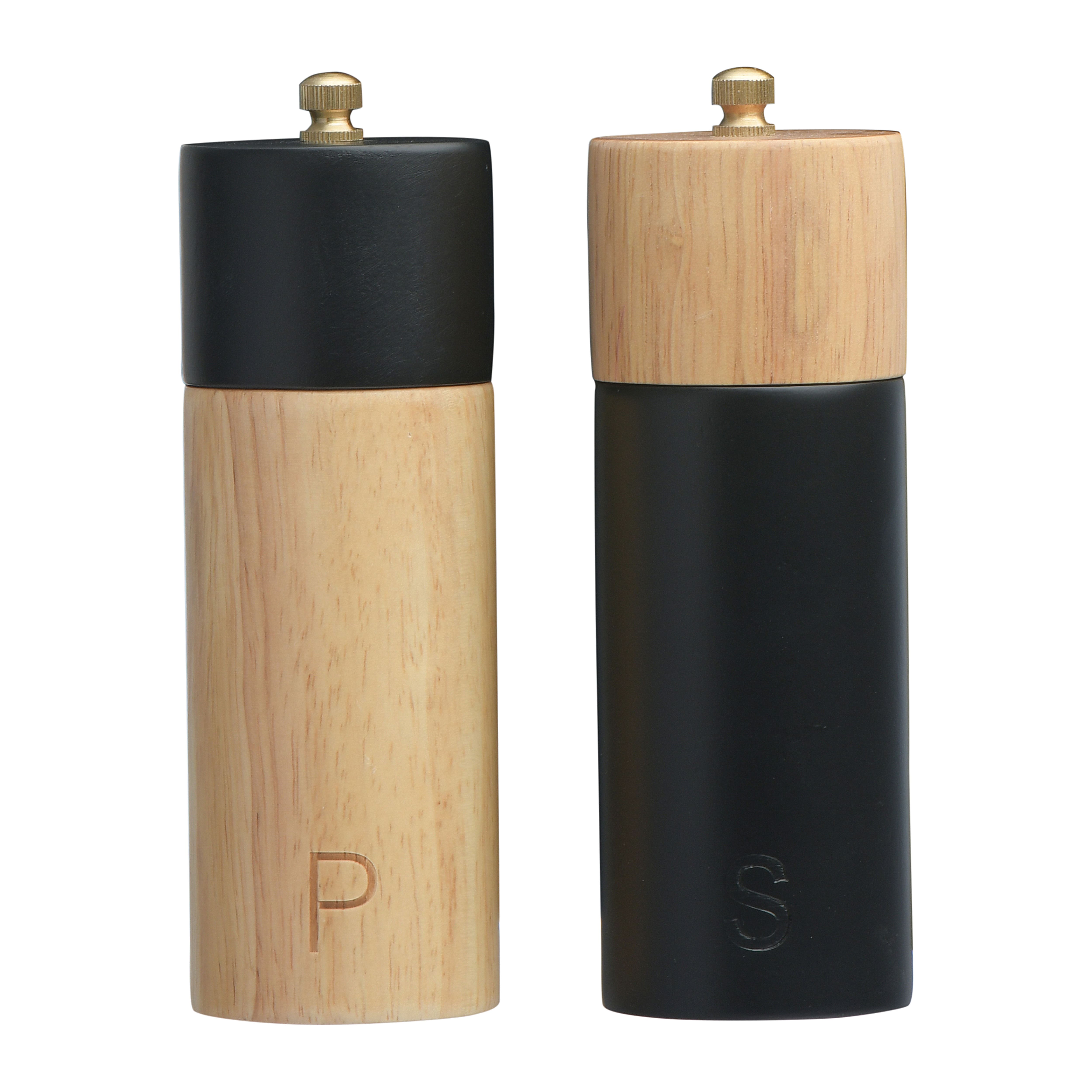 Hello Honey® Two-Tone Rubber Salt & Pepper Mills