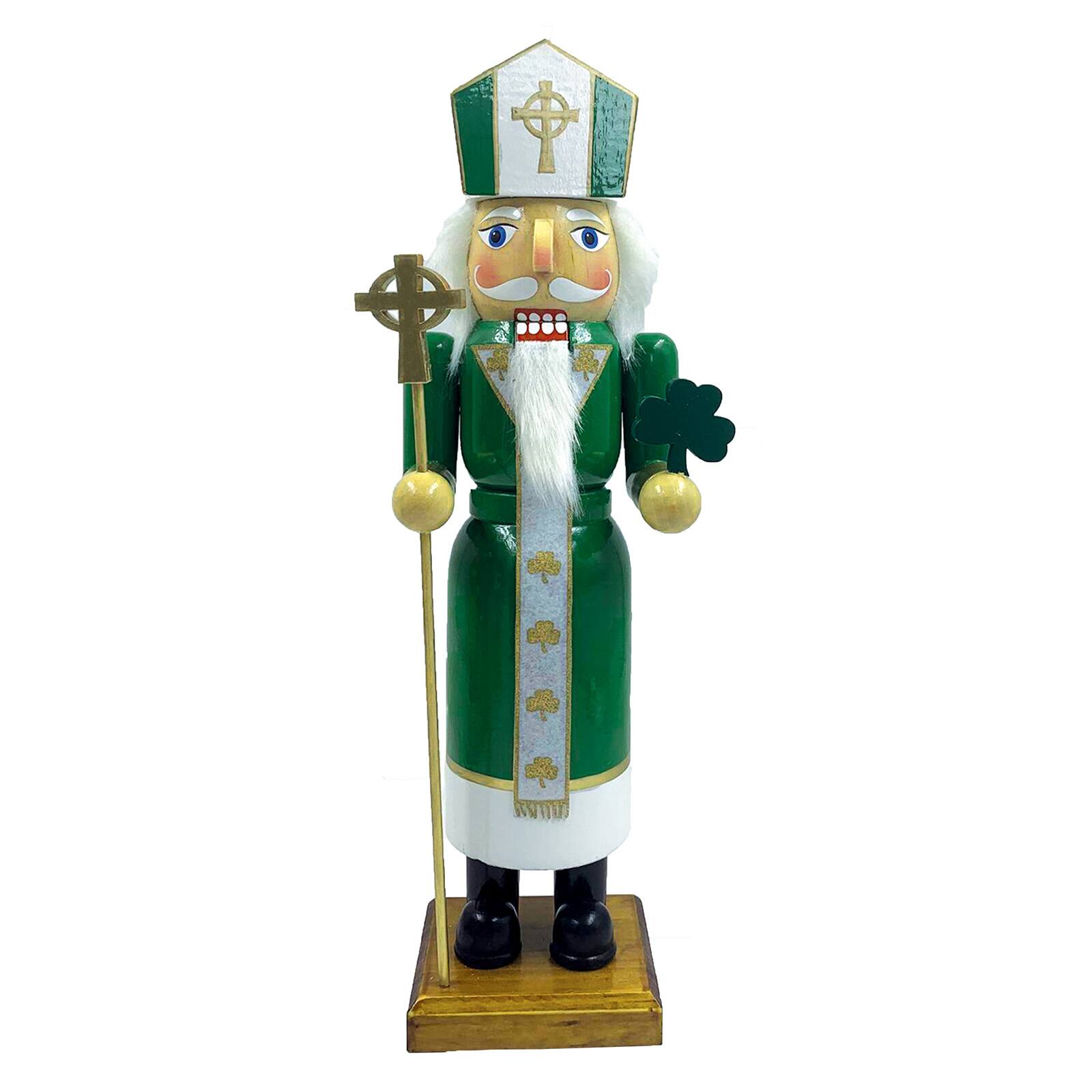 Santa&#x27;s Workshop 14&#x22; St. Patrick Nutcracker