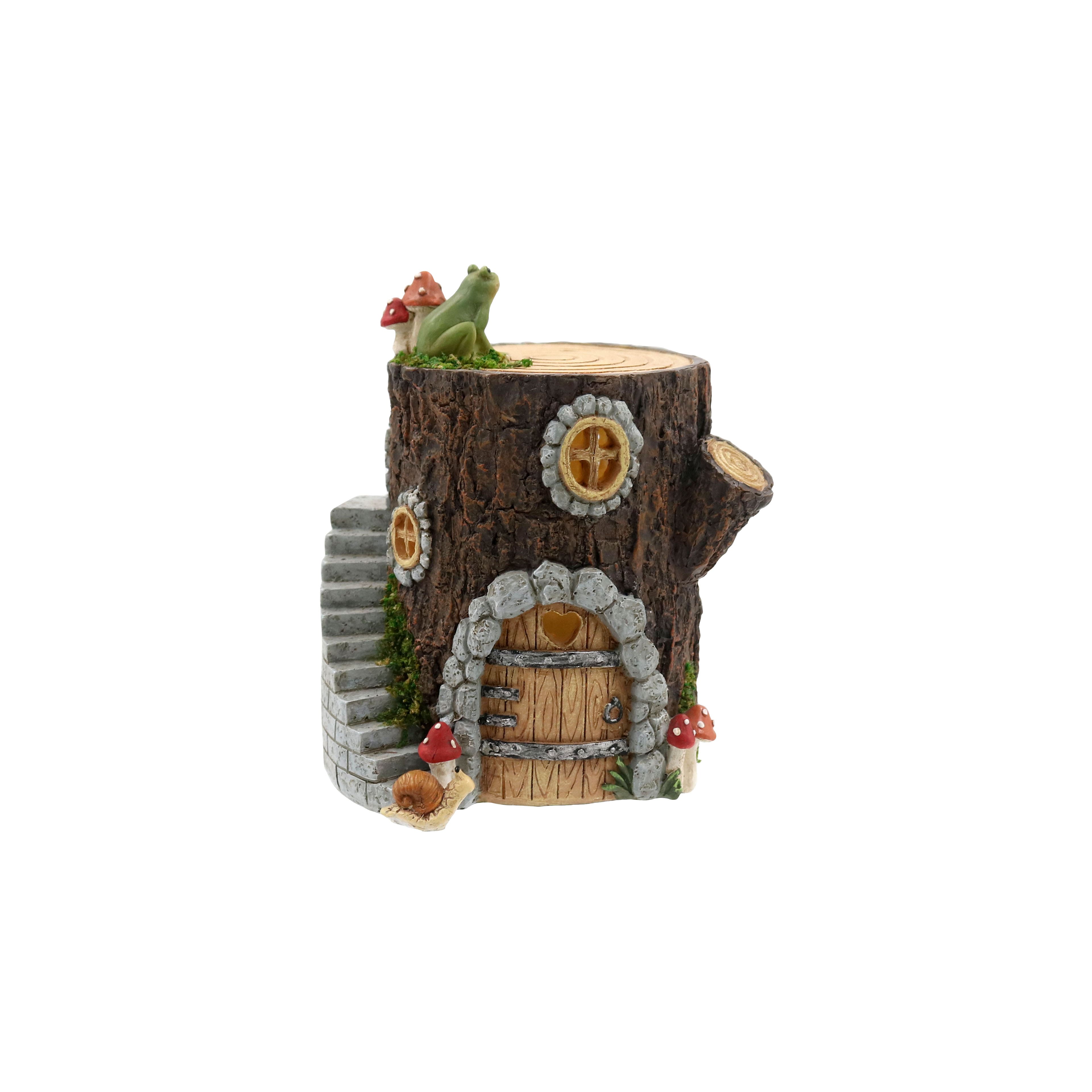Mini LED Tree Log House Decoration by Ashland&#xAE;
