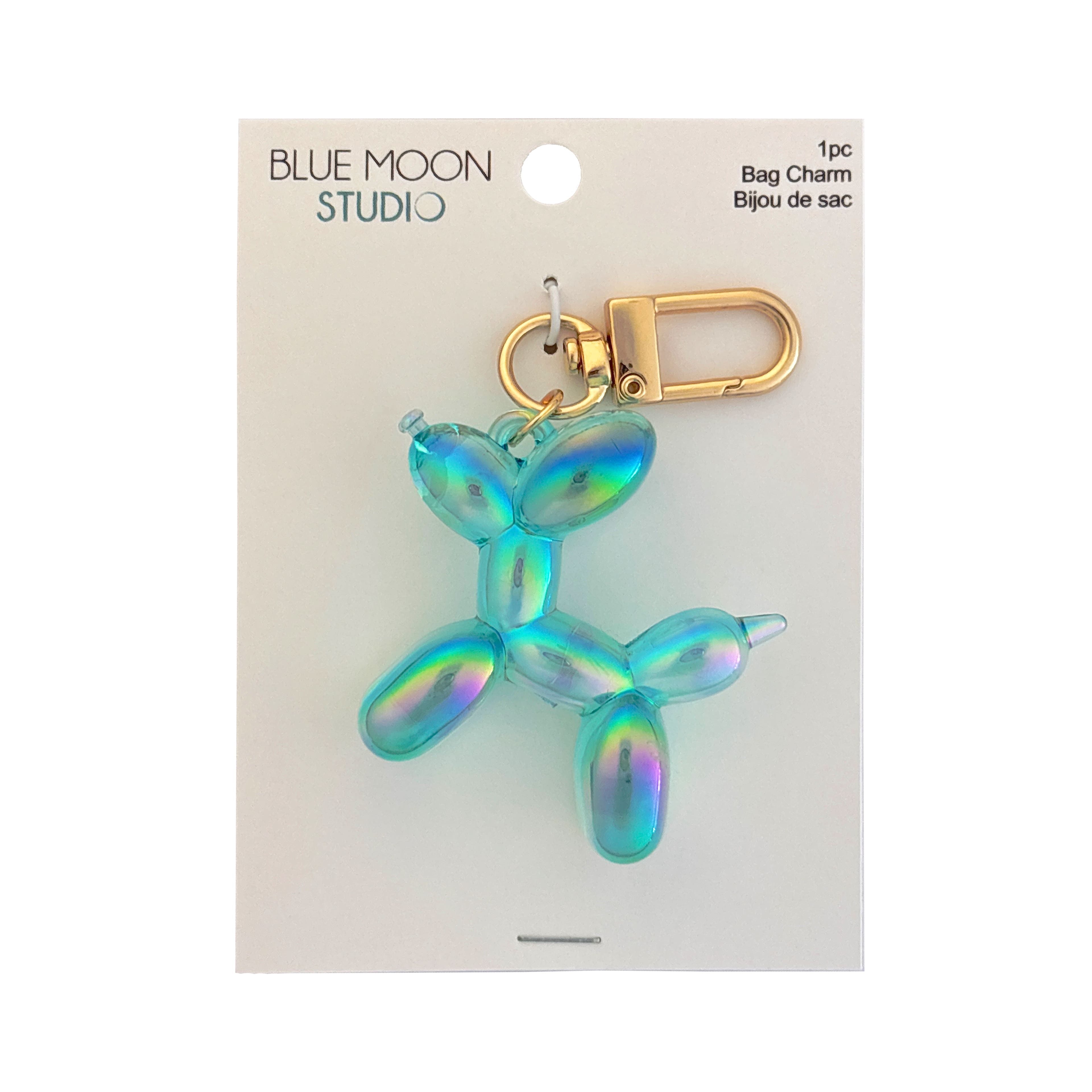 Blue Moon Studio&#x2122; Blue AB Balloon Dog Bag Charm