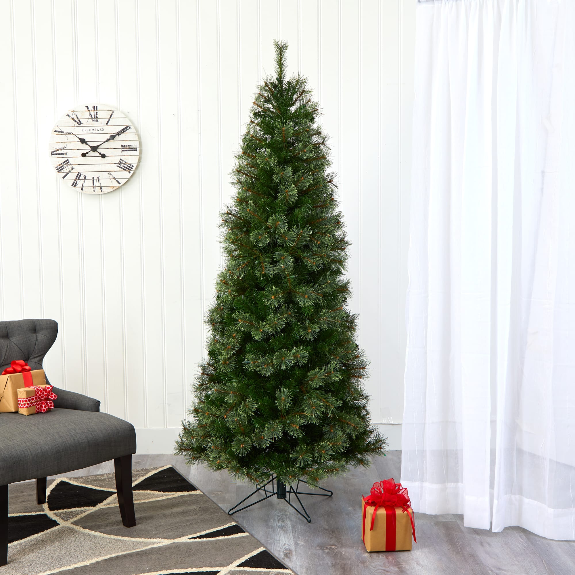 6.5ft. Pre-Lit Cashmere Artificial Christmas Tree, Warm White Lights