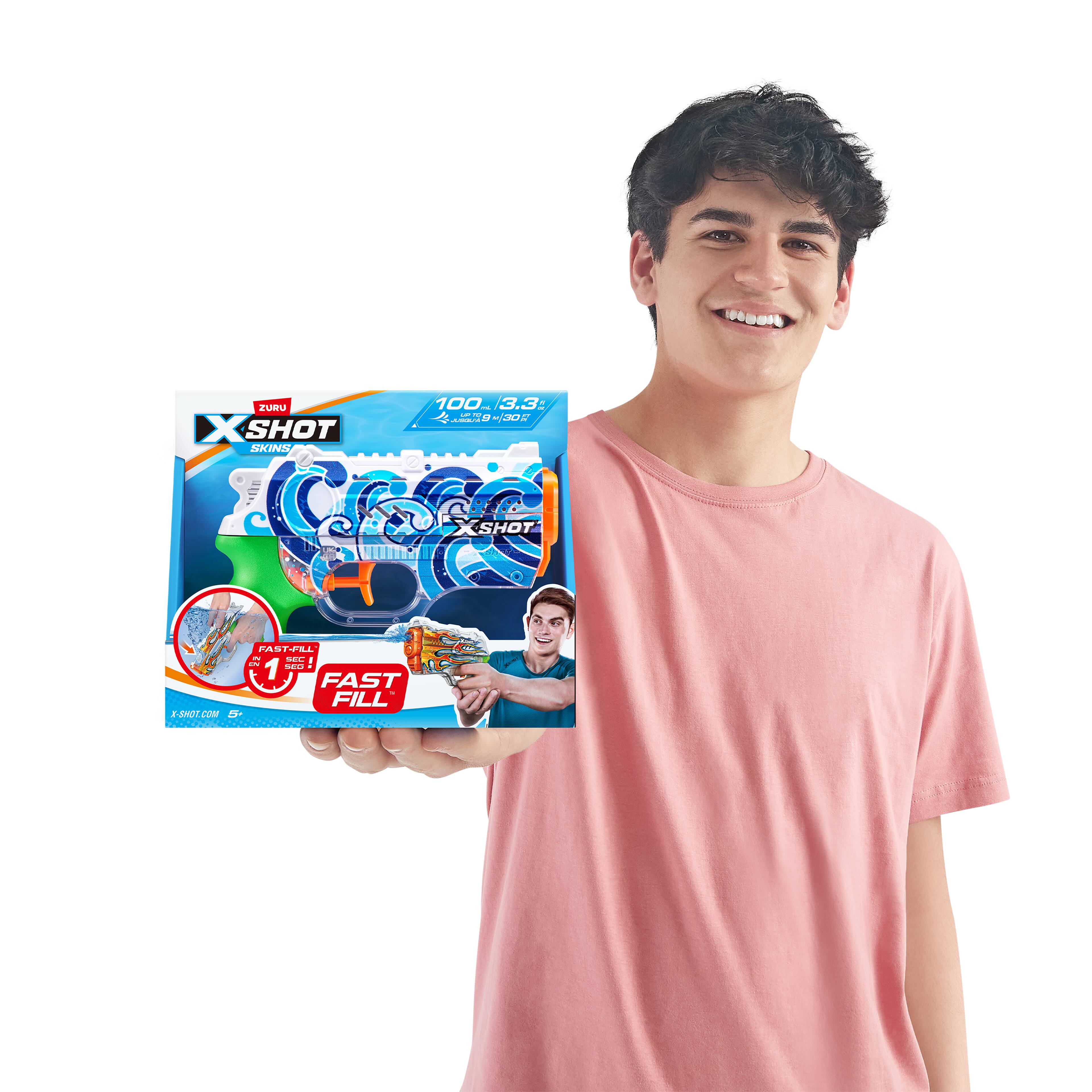 Assorted Zuru X-SHOT Fast Fill Skins Nano Water Blaster, 1pc.