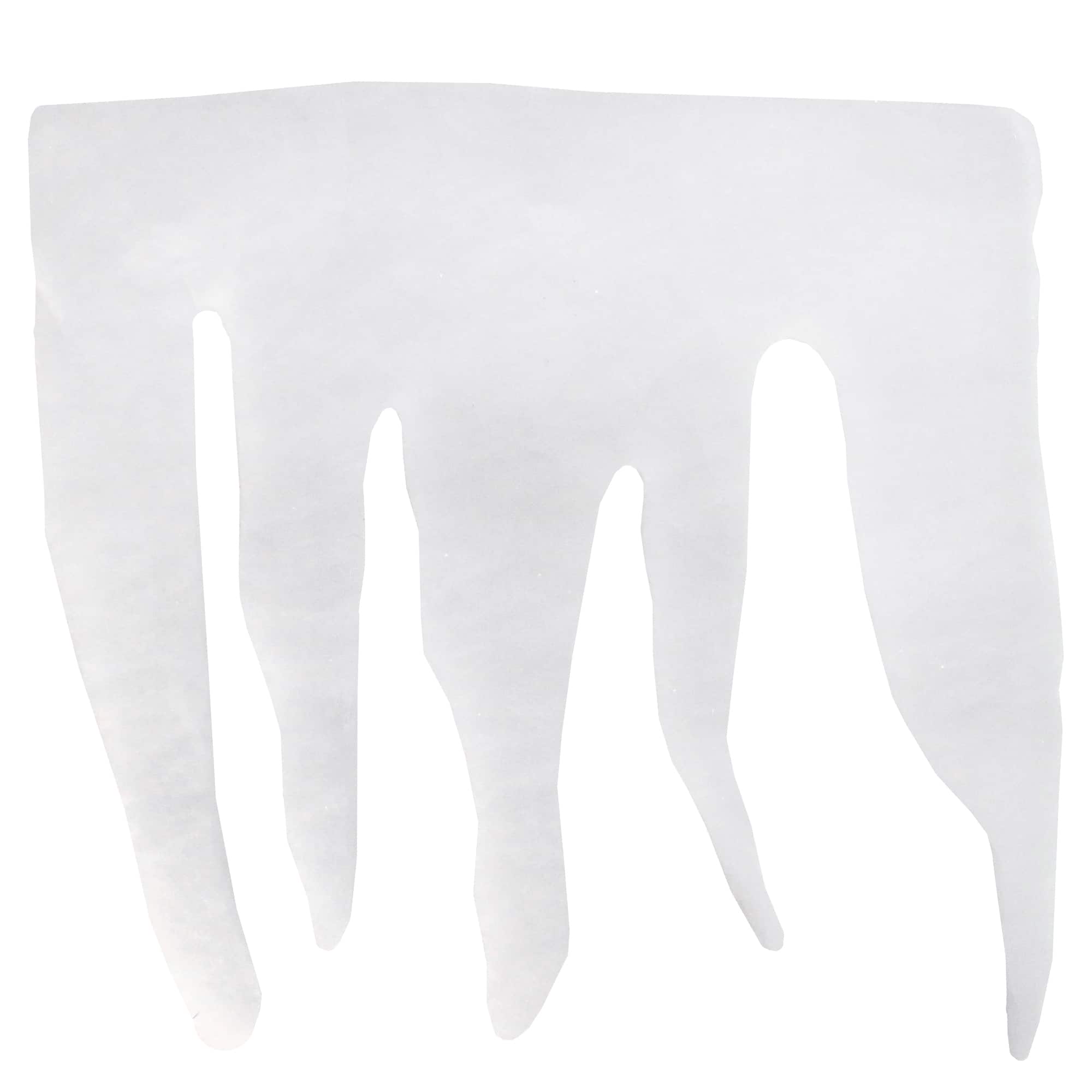 7ft. White Glittered Artificial Christmas Craft Icicle Snow Fringe