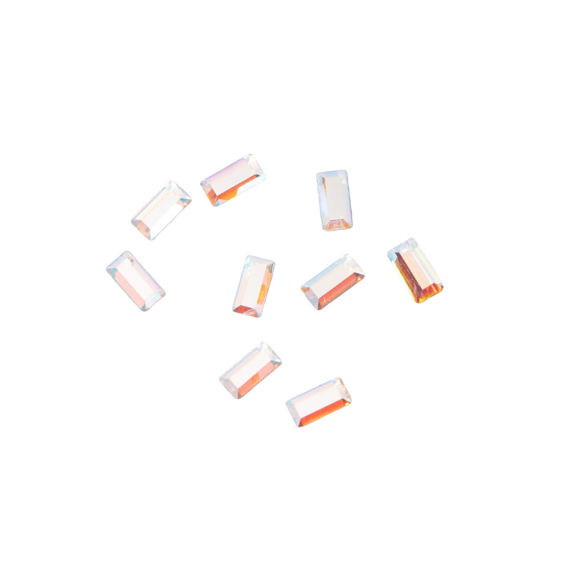 3.7mm Crystal AB Baguette Glue-On Austrian Crystals by Bead Landing™, 10ct.