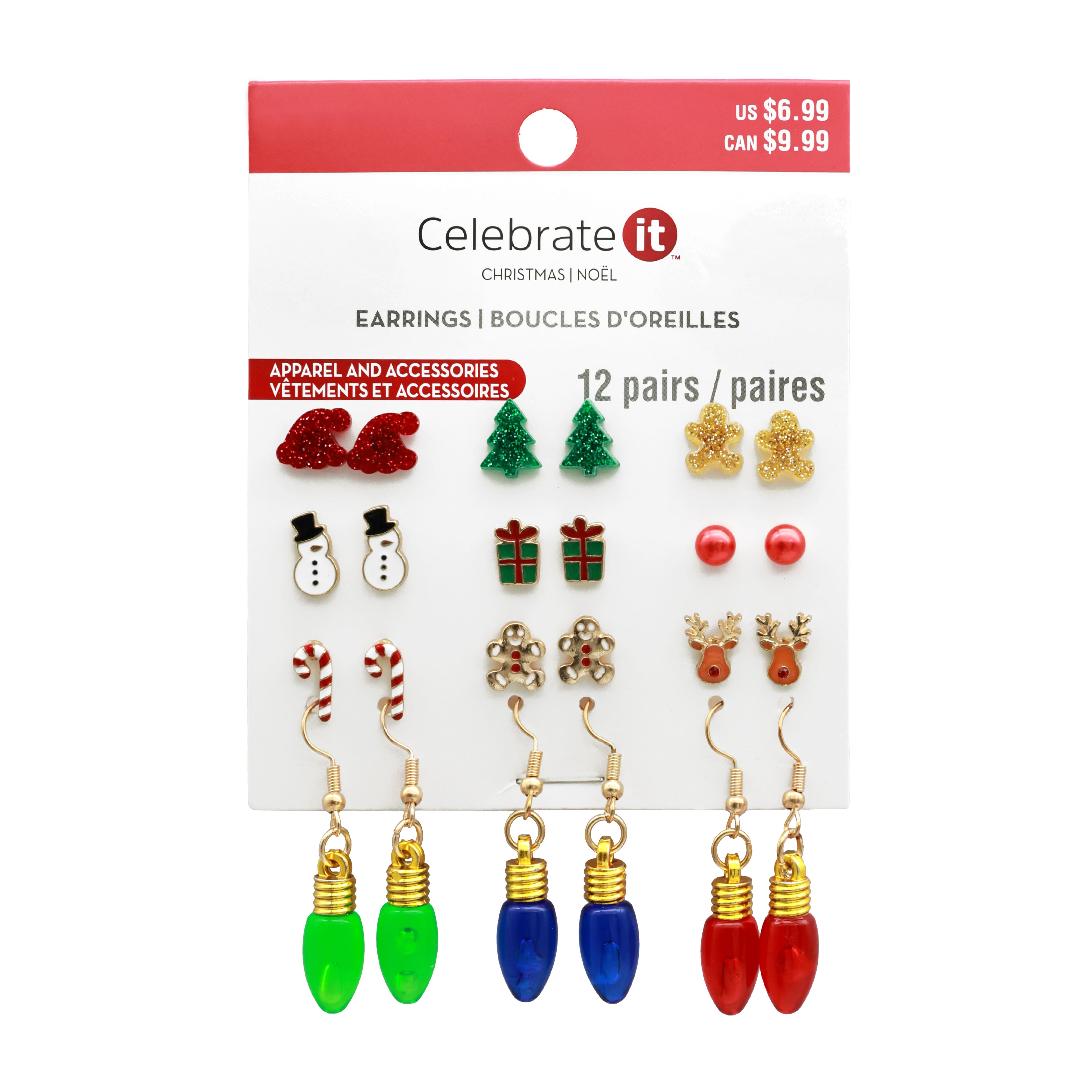 Christmas Bulbs Earring Set by Celebrate It&#x2122;