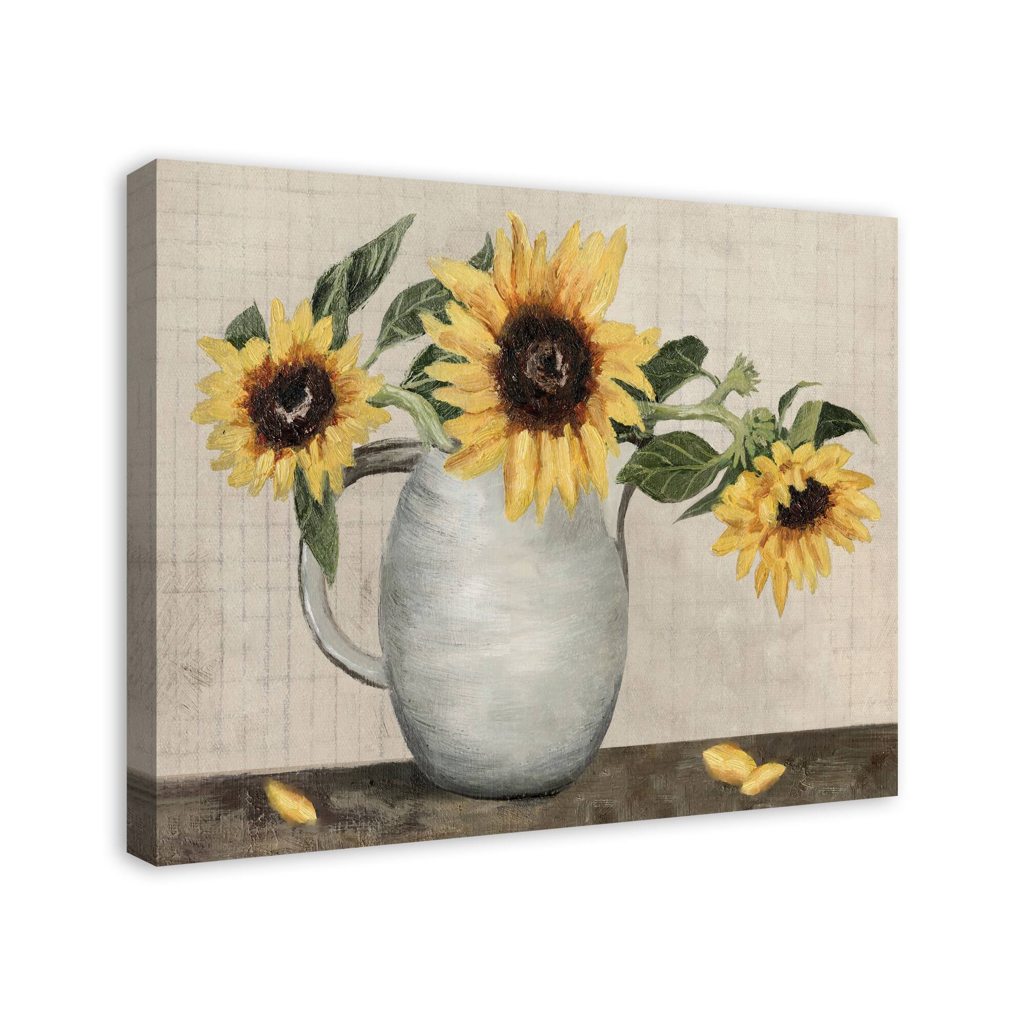 Sunflower Still Life 24" x 30" Canvas Wall Art