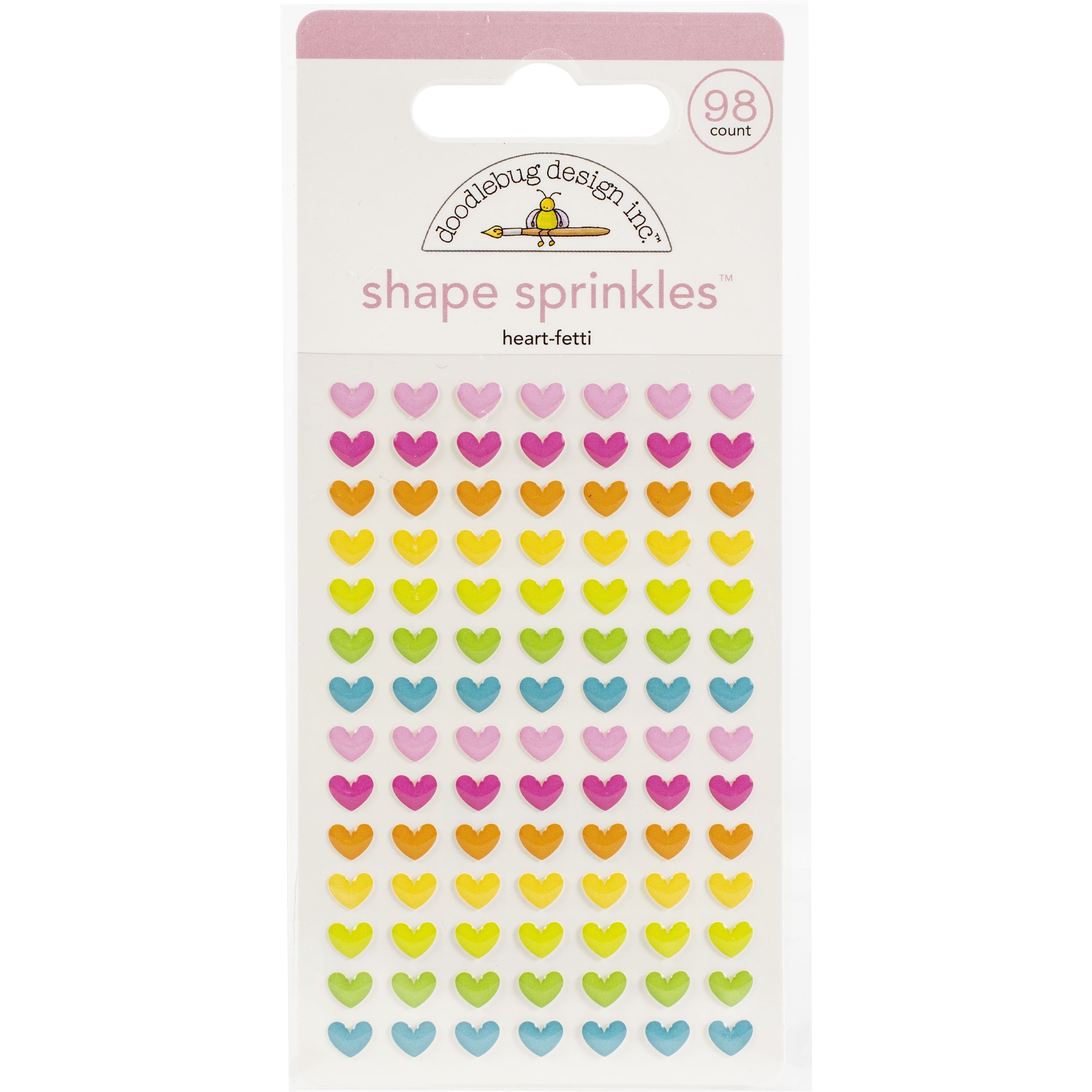Doodlebug Design Inc.™ Sprinkles™ Hey Cupcake Heart-Fetti Adhesive Enamel Shapes