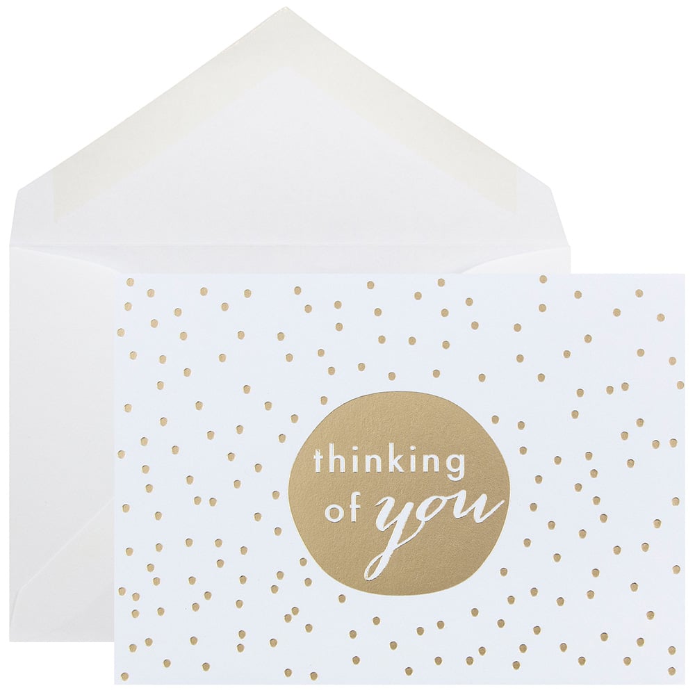JAM Paper A1 White & Gold Dots Blank Greeting Cards & Envelopes, 10ct.