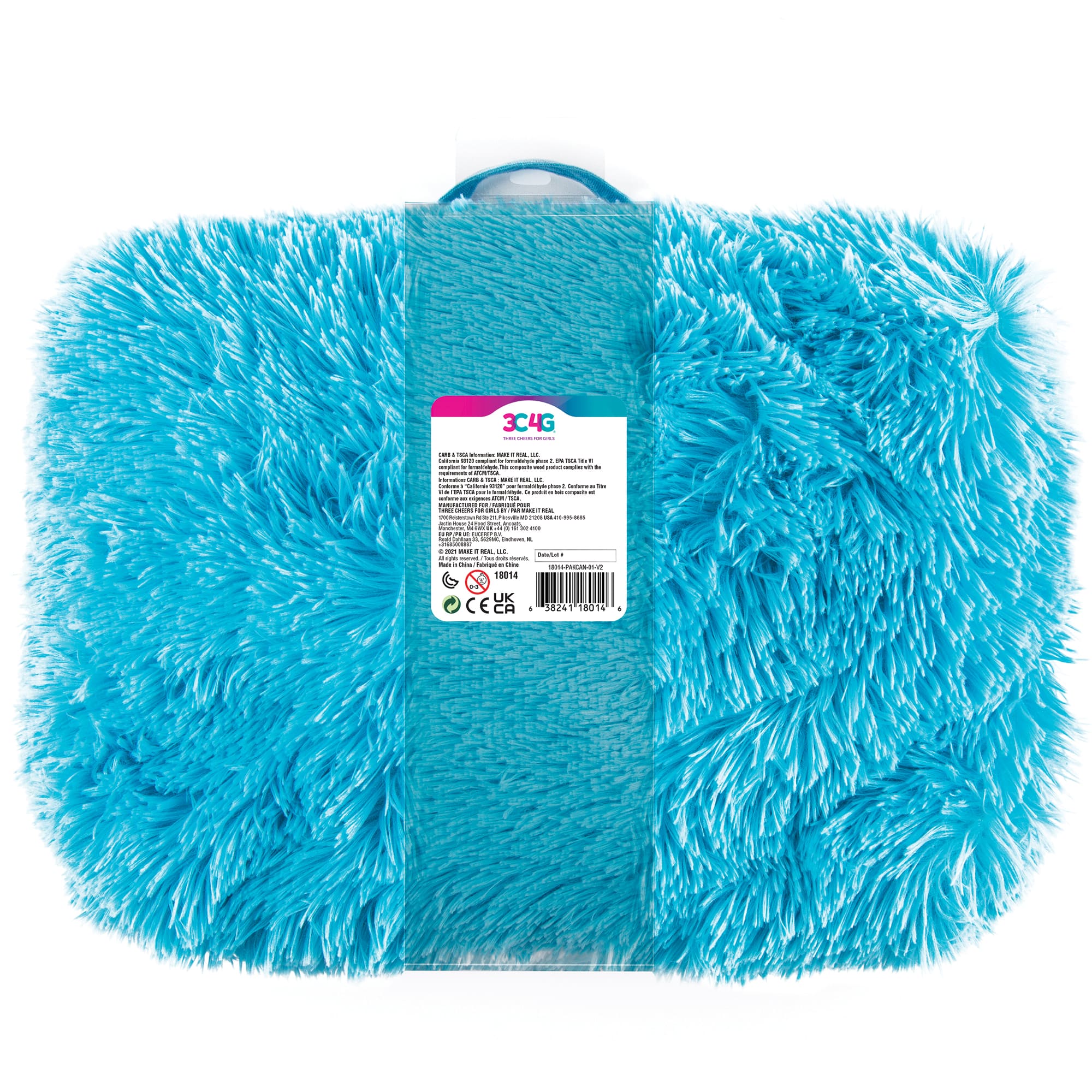 Make It Real&#x2122; 3C4G 12&#x22; x 17&#x22; Purple &#x26; Teal Celestial Deluxe Fur Lap Desk