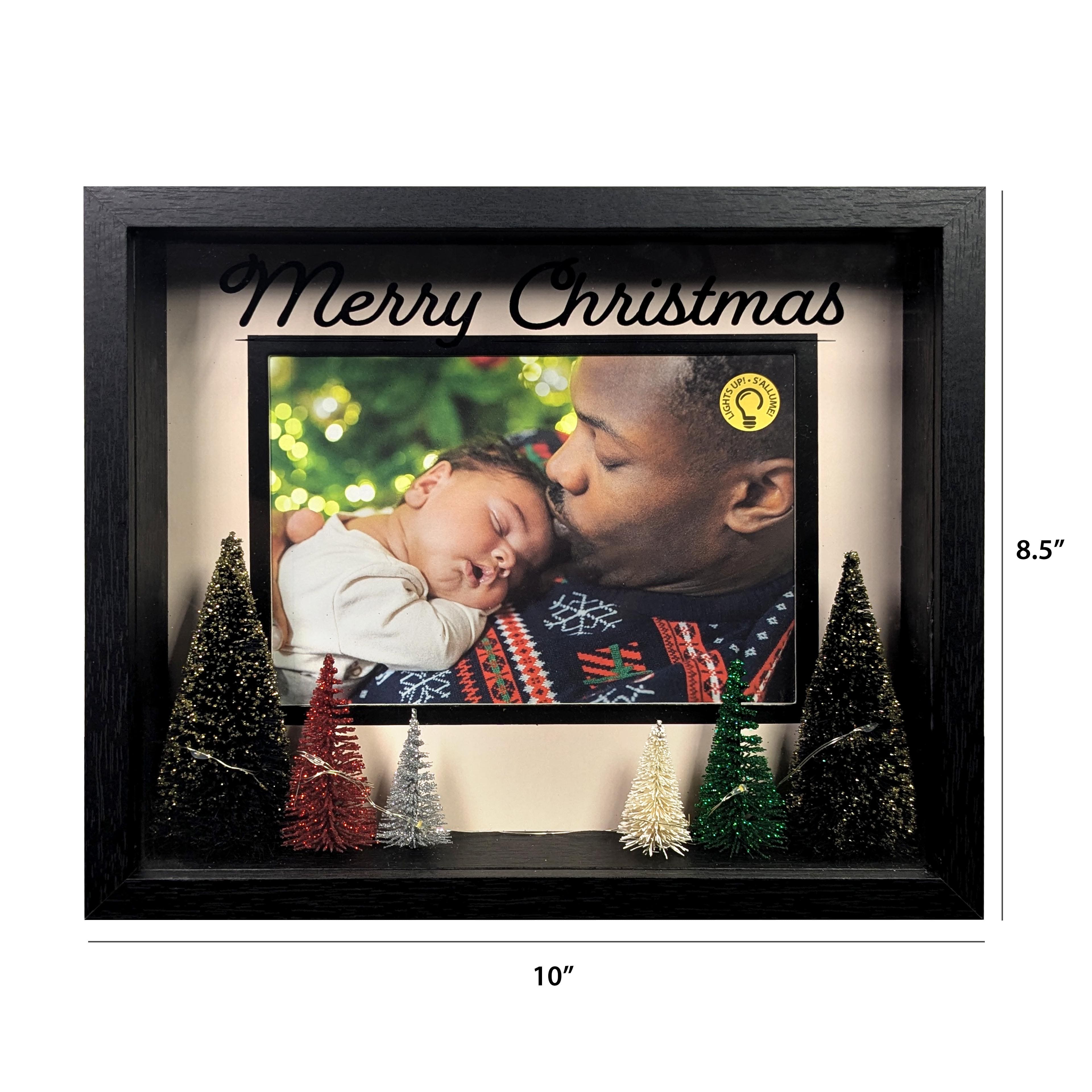 5&#x22; x 7&#x22; LED Merry Christmas Trees Tabletop Frame by Studio D&#xE9;cor&#xAE;