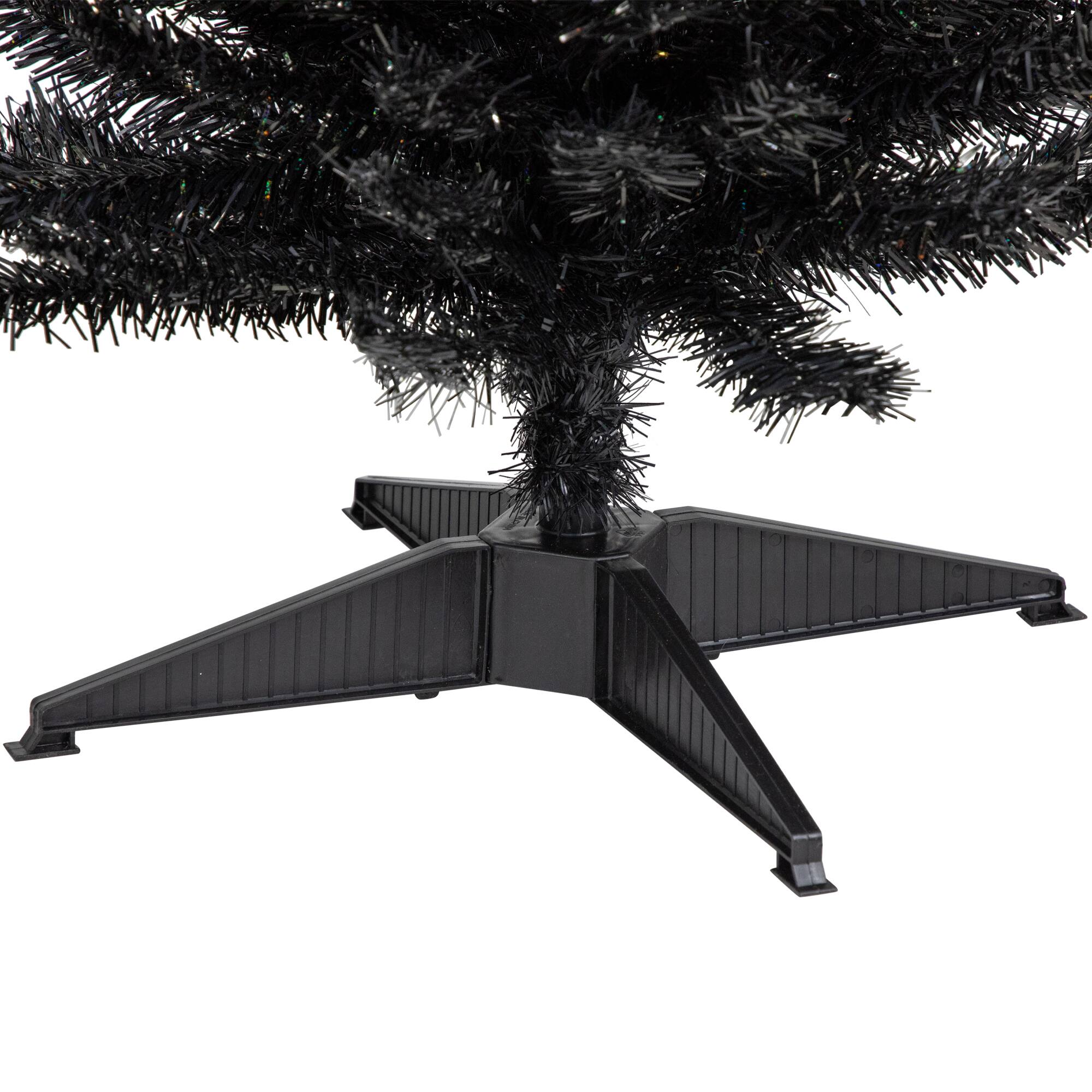 6ft. Iridescent Charcoal Slim Halloween Tinsel Tree