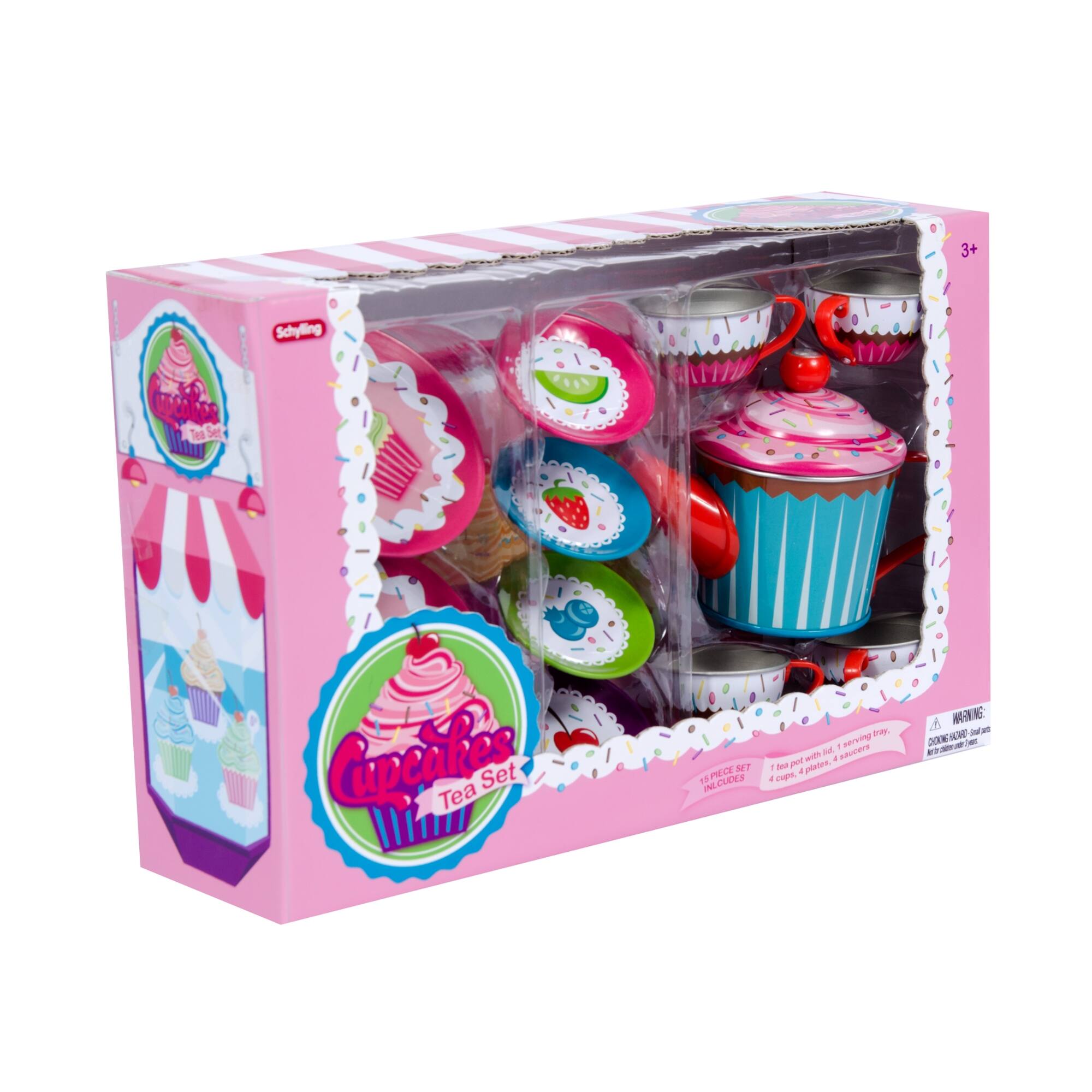 Schylling Cupcake Tin Tea Set