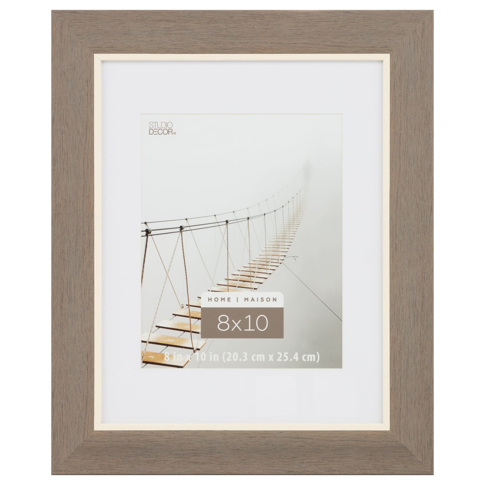 Greige 8&#x22; x 10&#x22; with Mat Frame, Home by Studio D&#xE9;cor&#xAE; 