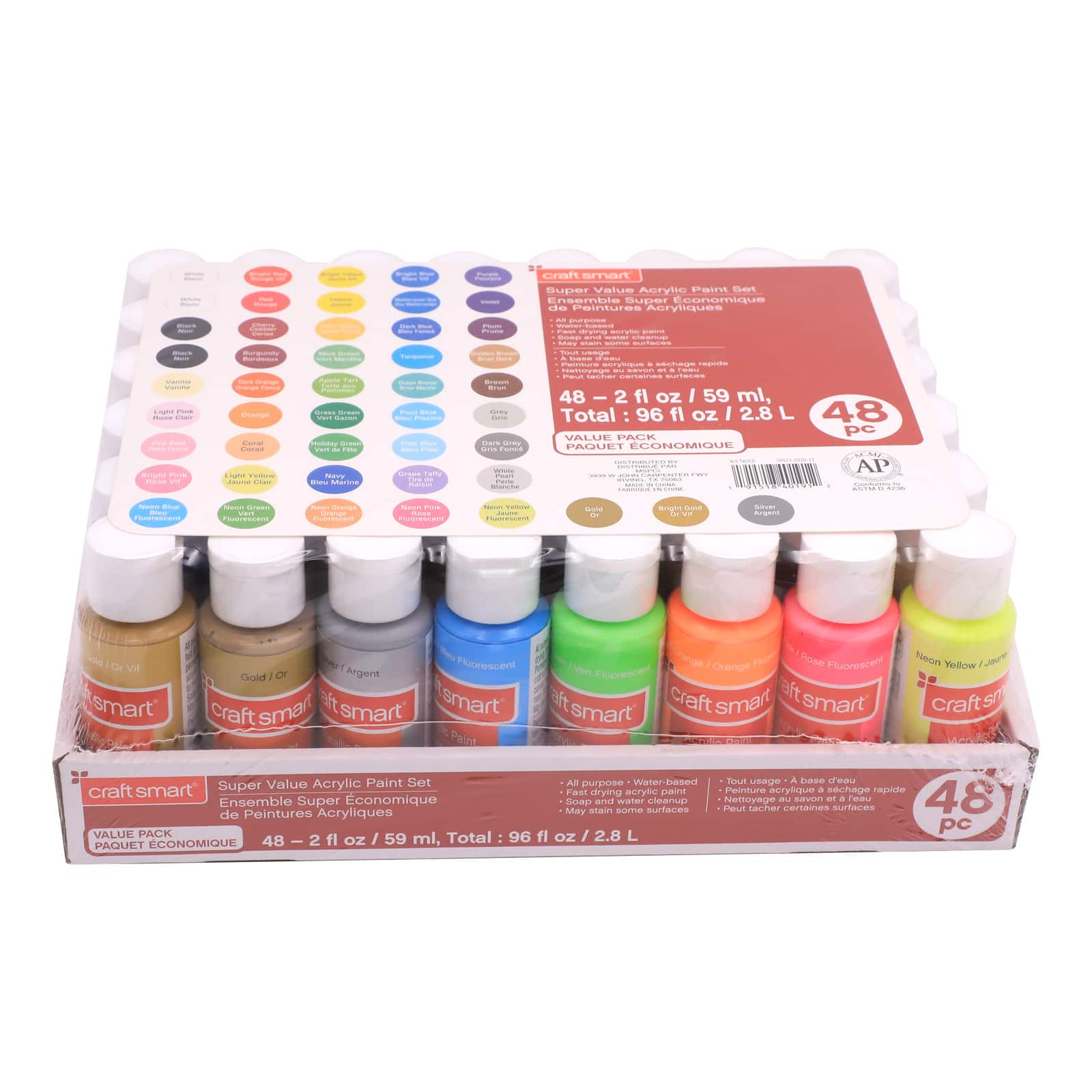 MICHAELS 16 Color Matte Acrylic Paint Value Pack by Craft Smart®