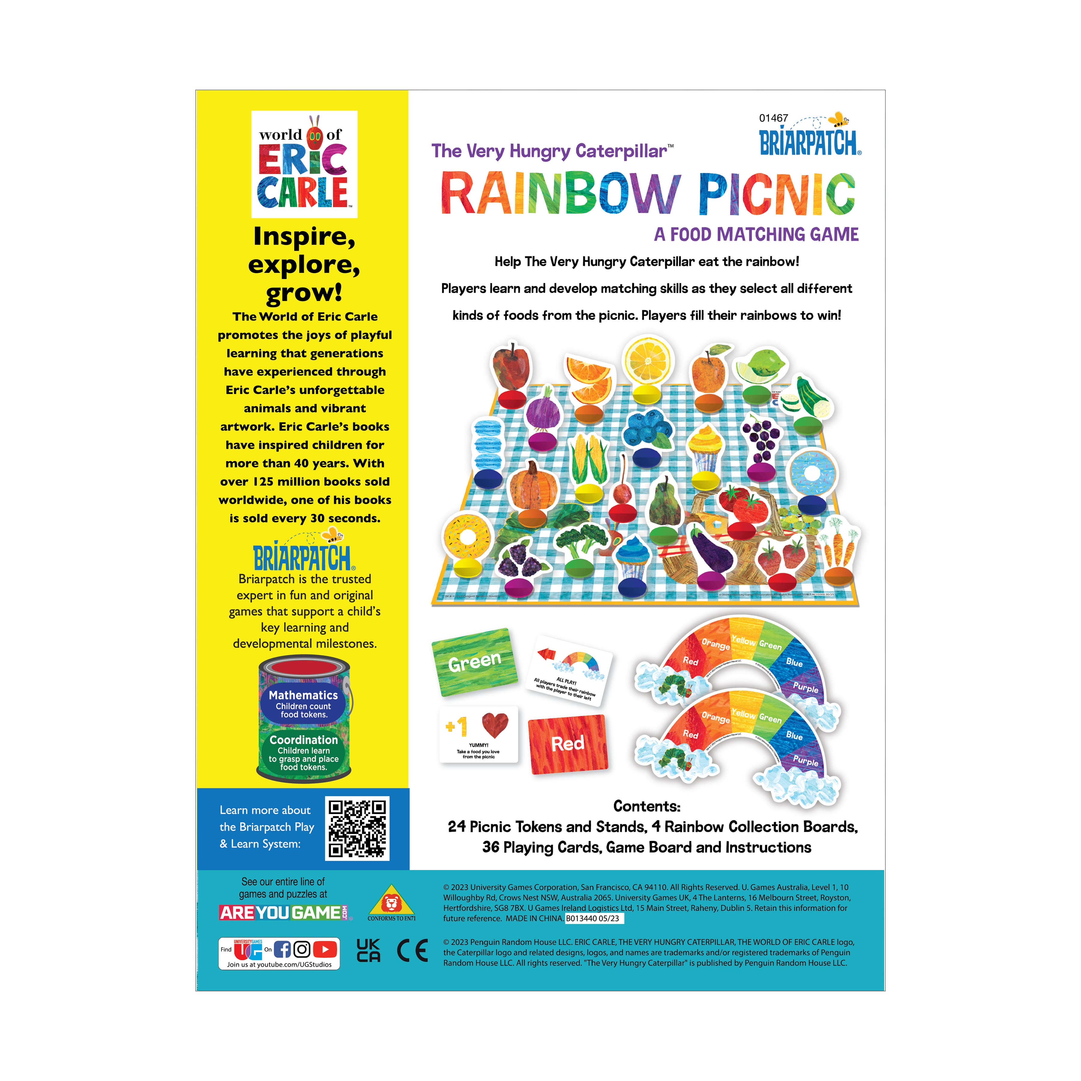 The World of Eric Carle - The Very Hungry Caterpillar Rainbow Picnic Food Matching Game