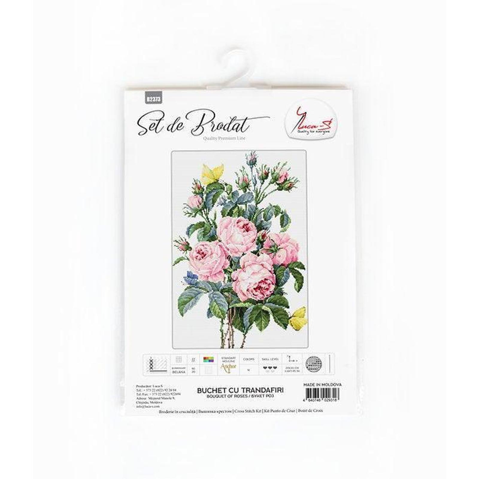 Luca-s Bouquet Of Roses Counted Cross Stitch Kit