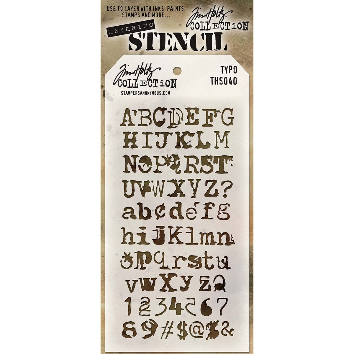 Stampers Anonymous Tim Holtz&#xAE; Typo Layered Stencil