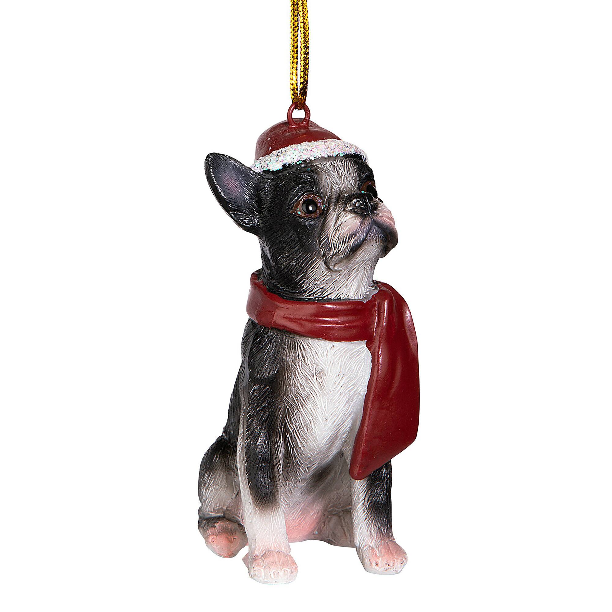 Design Toscano 3.5&#x22; Boston Terrier Ornament Sculpture