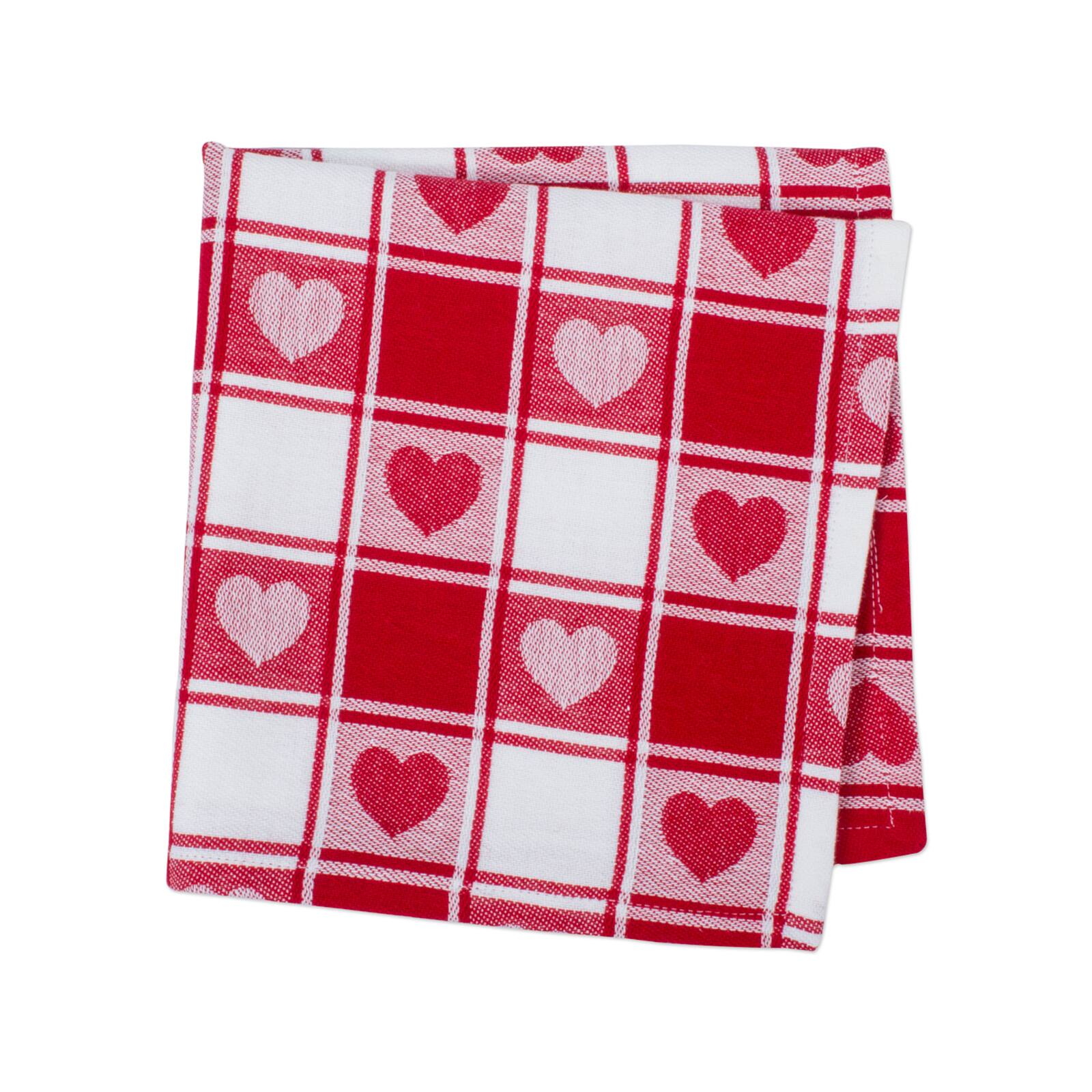 DII® Hearts Woven Check Napkins, 6ct.