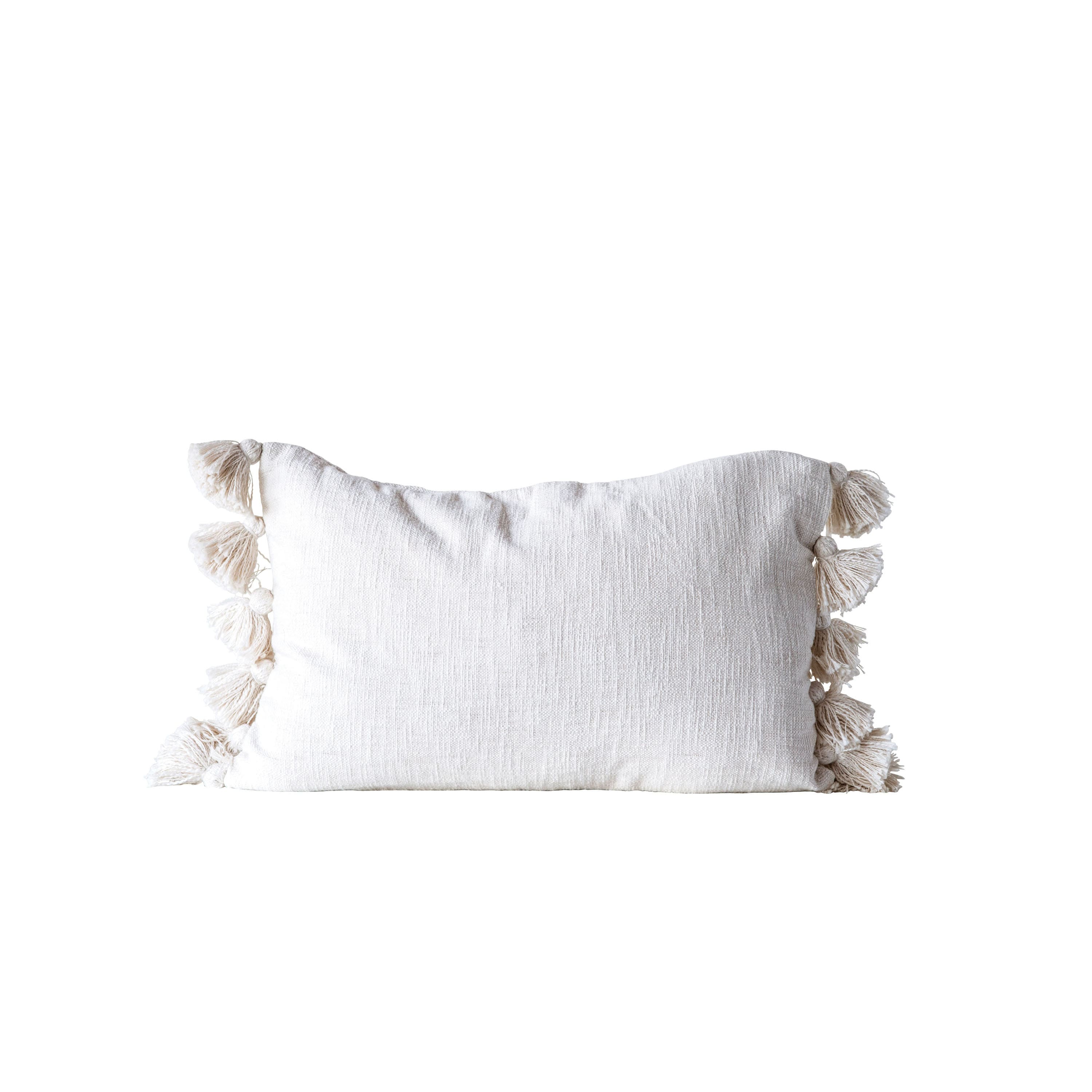 Hello Honey® Cotton Slub Lumbar Pillow with Tassels