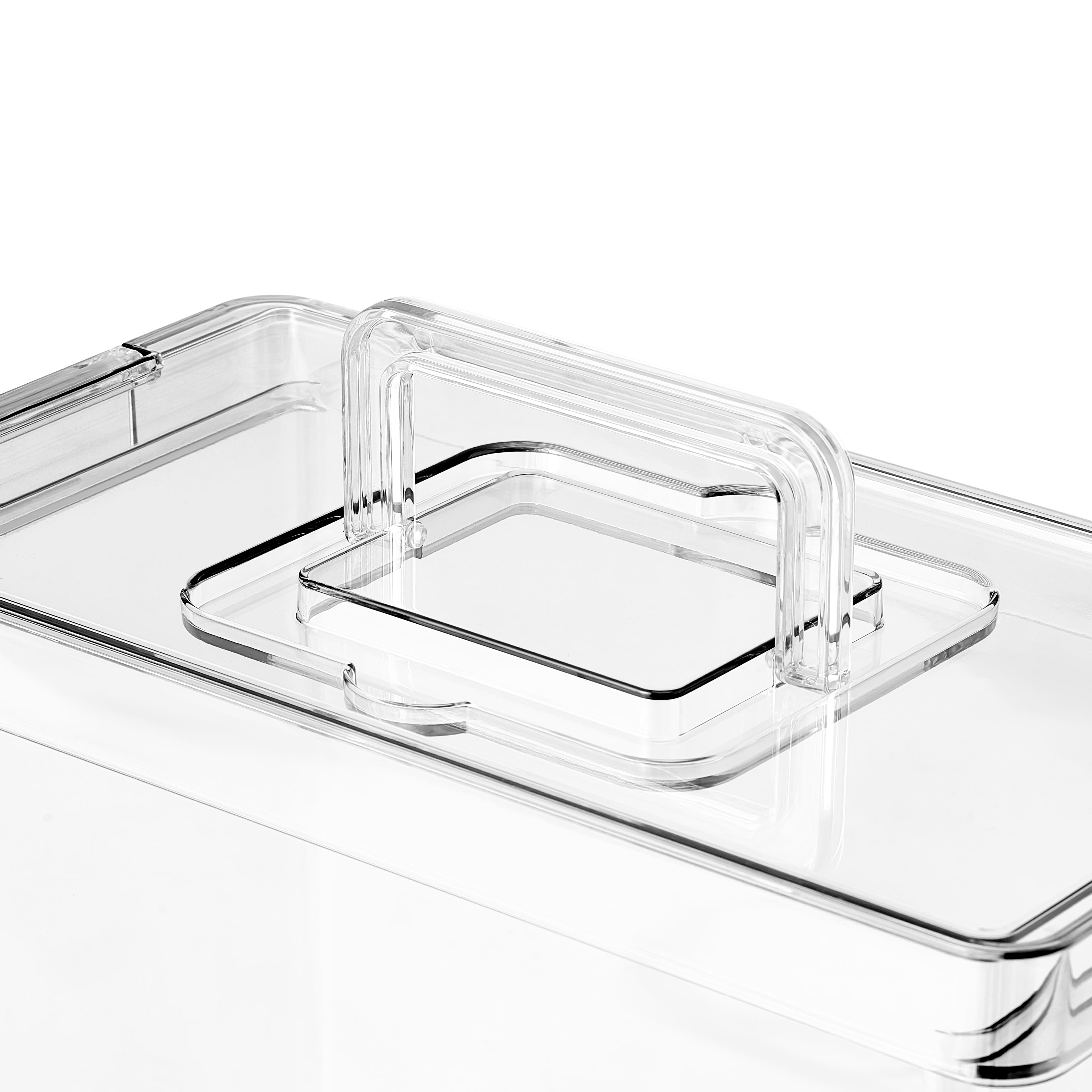 8 Pack: Clear Letter File Storage Case with Top Handle by Simply Tidy®