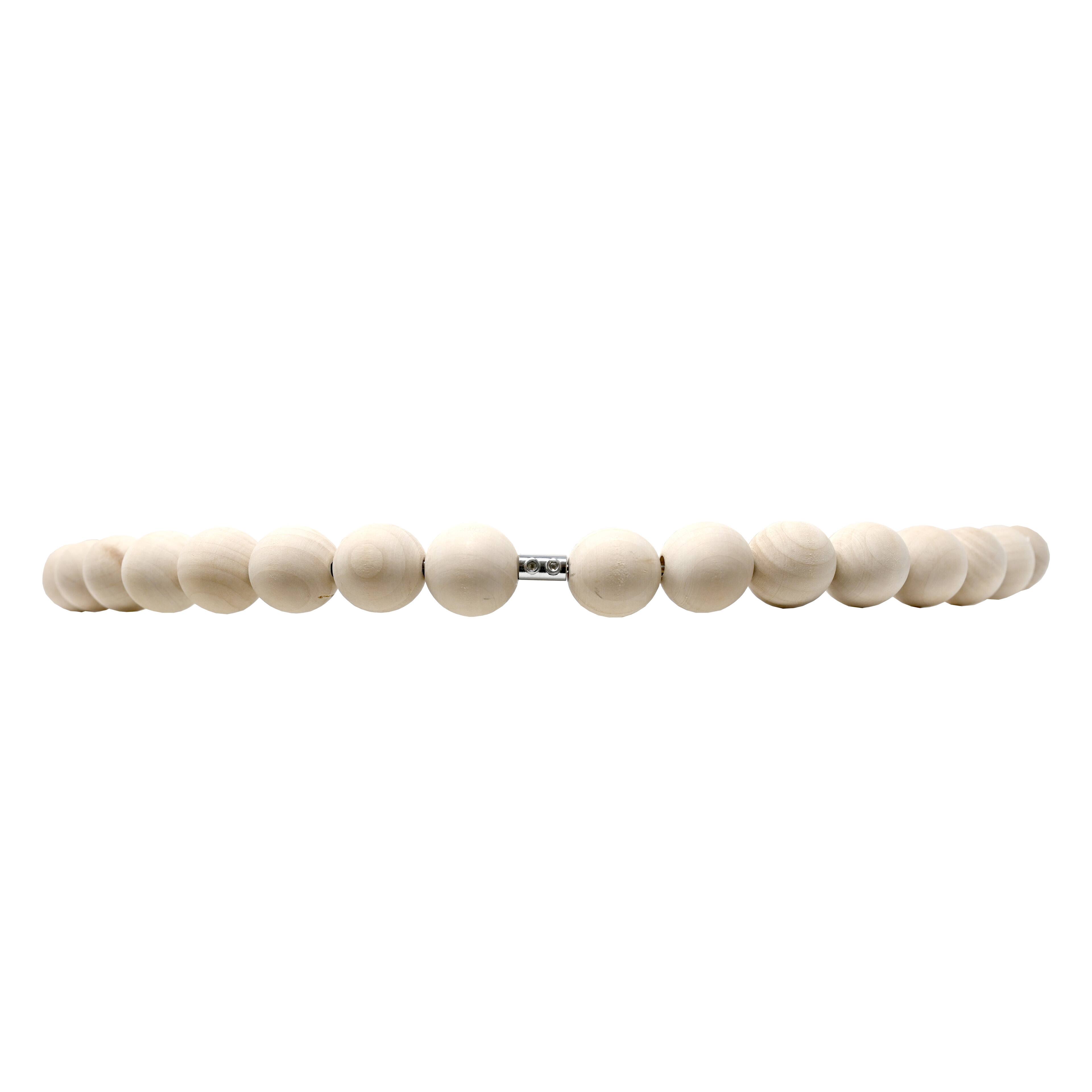 Unfinished Wood Bead Wreath