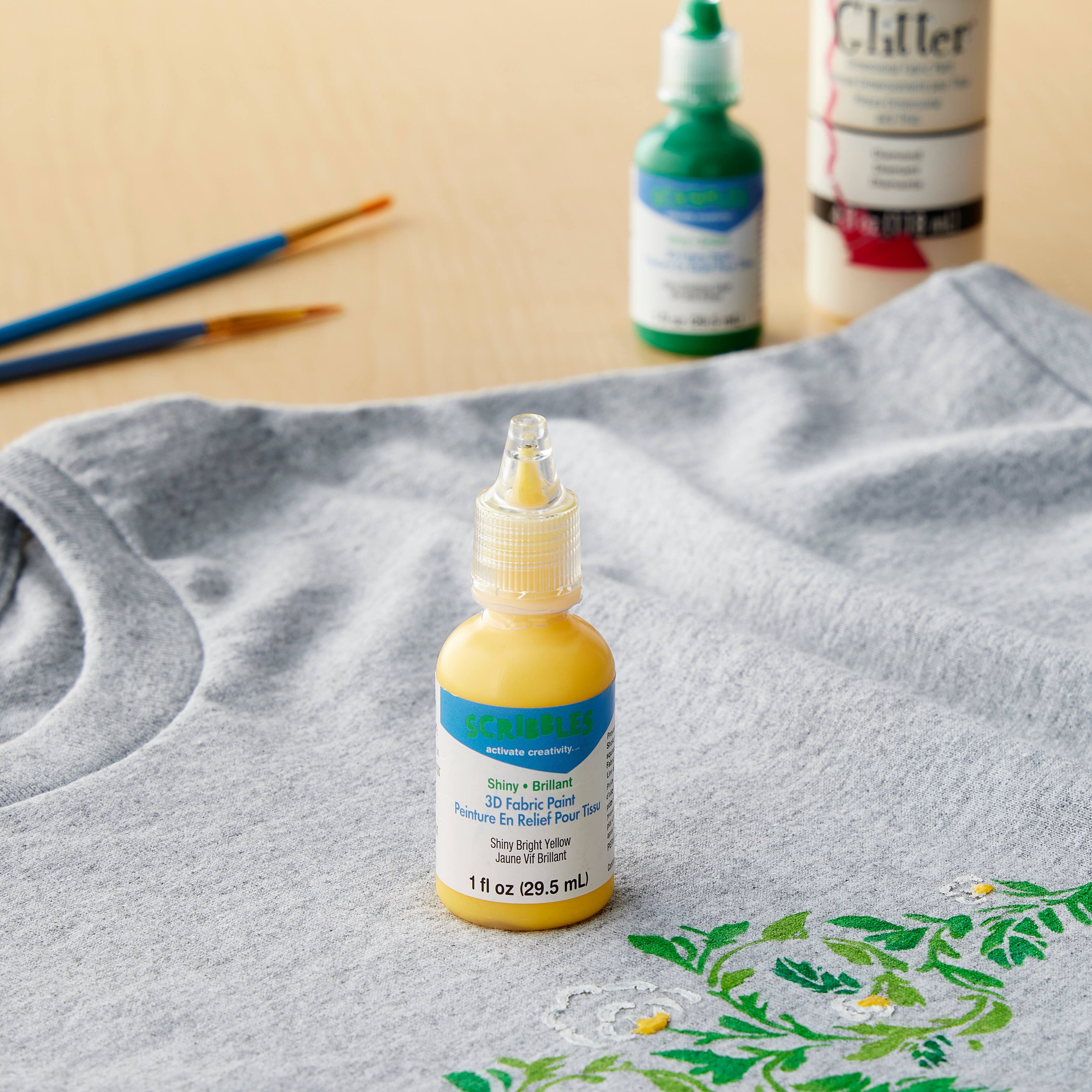 12 Pack: Scribbles® Shiny 3D Fabric Paint