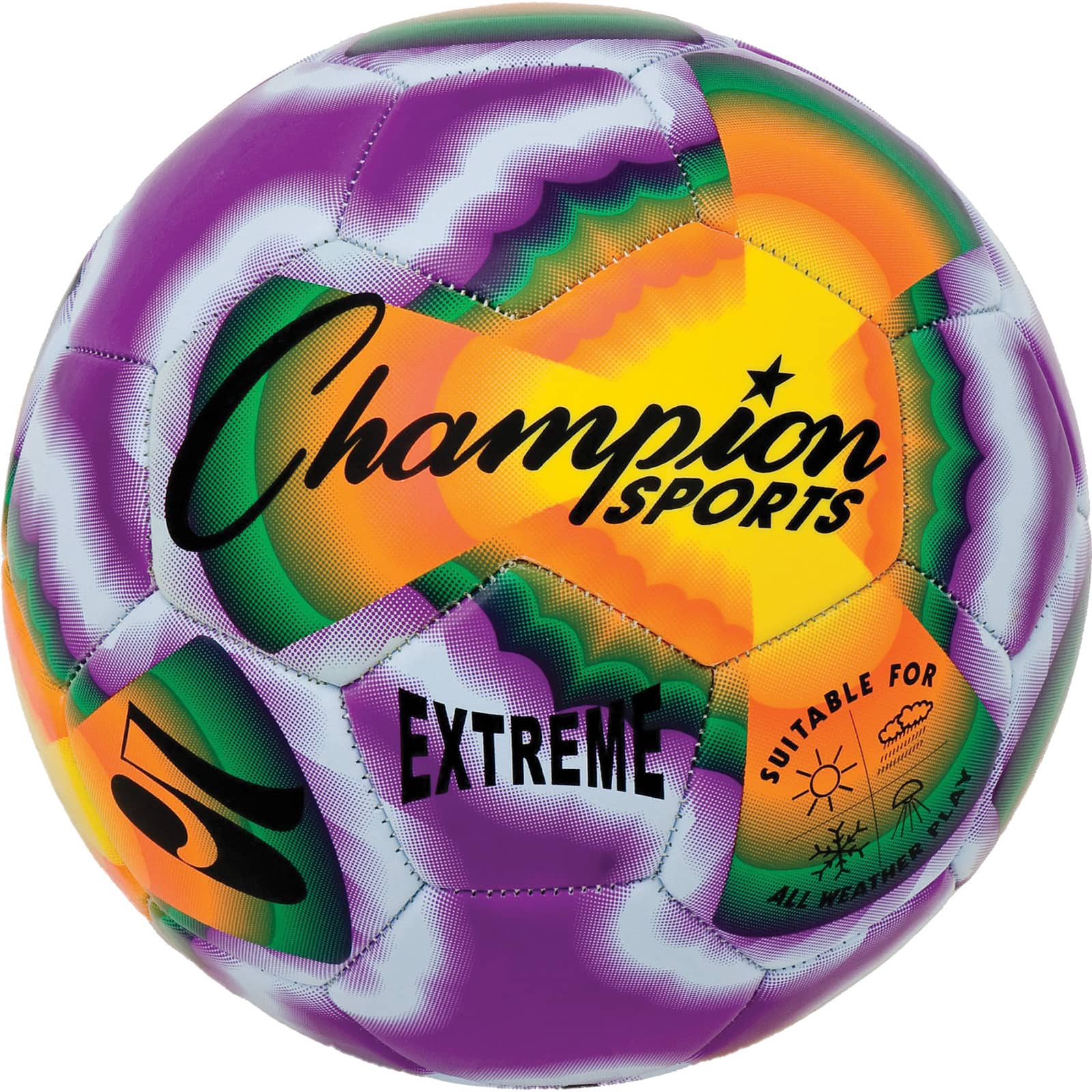 Champion Sports Size 5 Extreme Tie Dye Soccer Ball