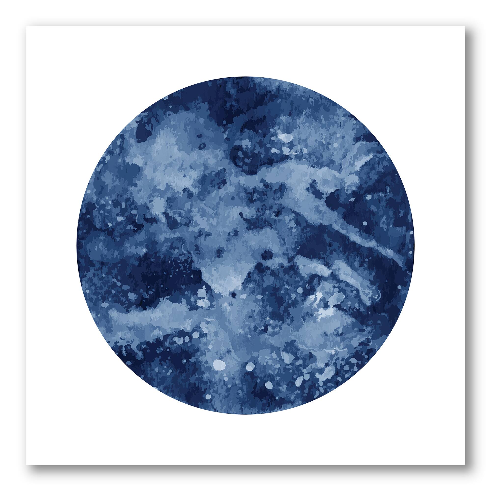Designart - Space Galaxy Circle - Modern Canvas Wall Art Print