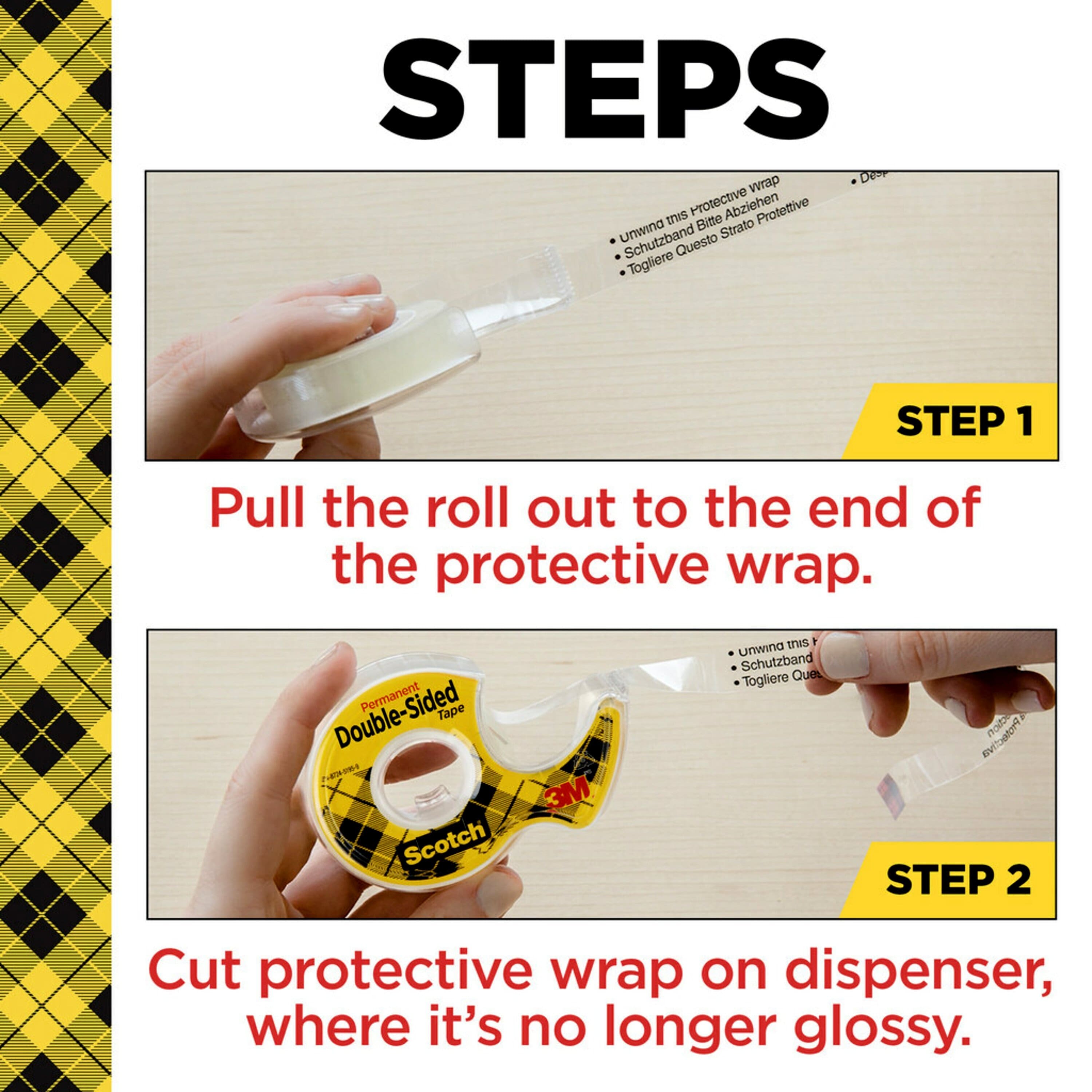 Ruban adhésif double face permanent de Scotch