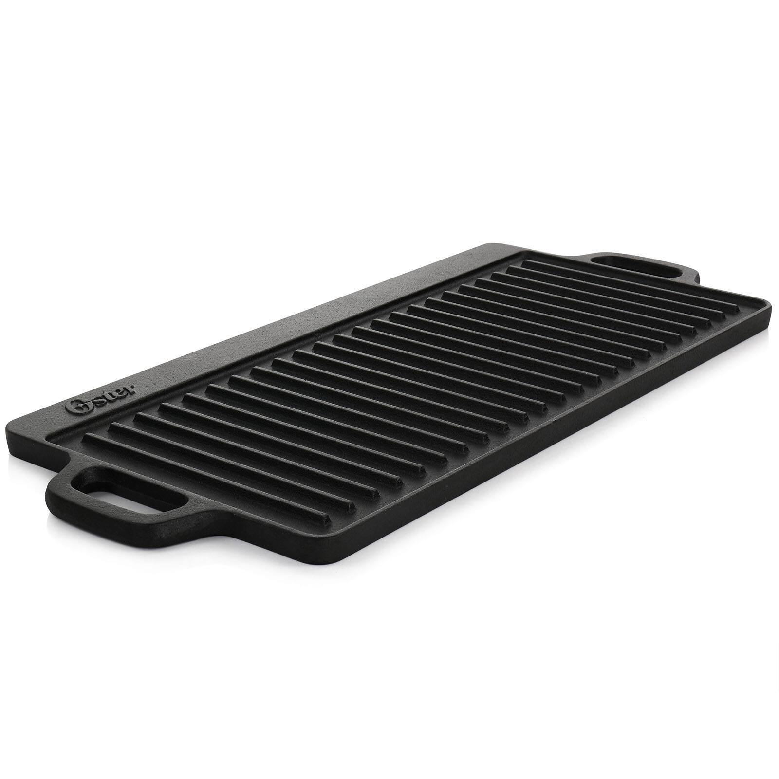 Oster Castaway Pre-Seasoned 18&#x22; x 9&#x22; Cast Iron Reversible Griddle